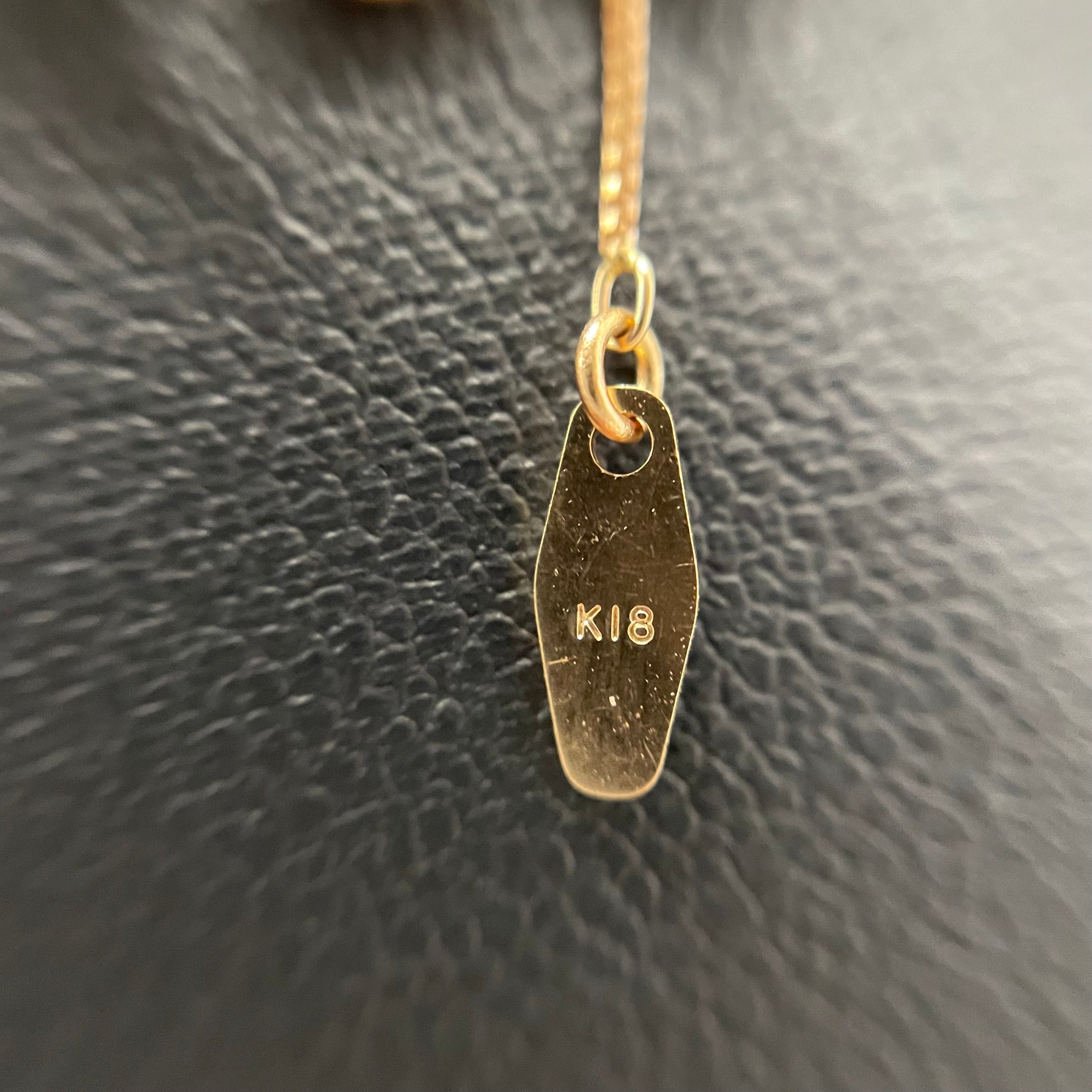 ノンブランド_ K18RGダイヤモンドFD0.28ct_ ペンダントネックレス_ 中古品