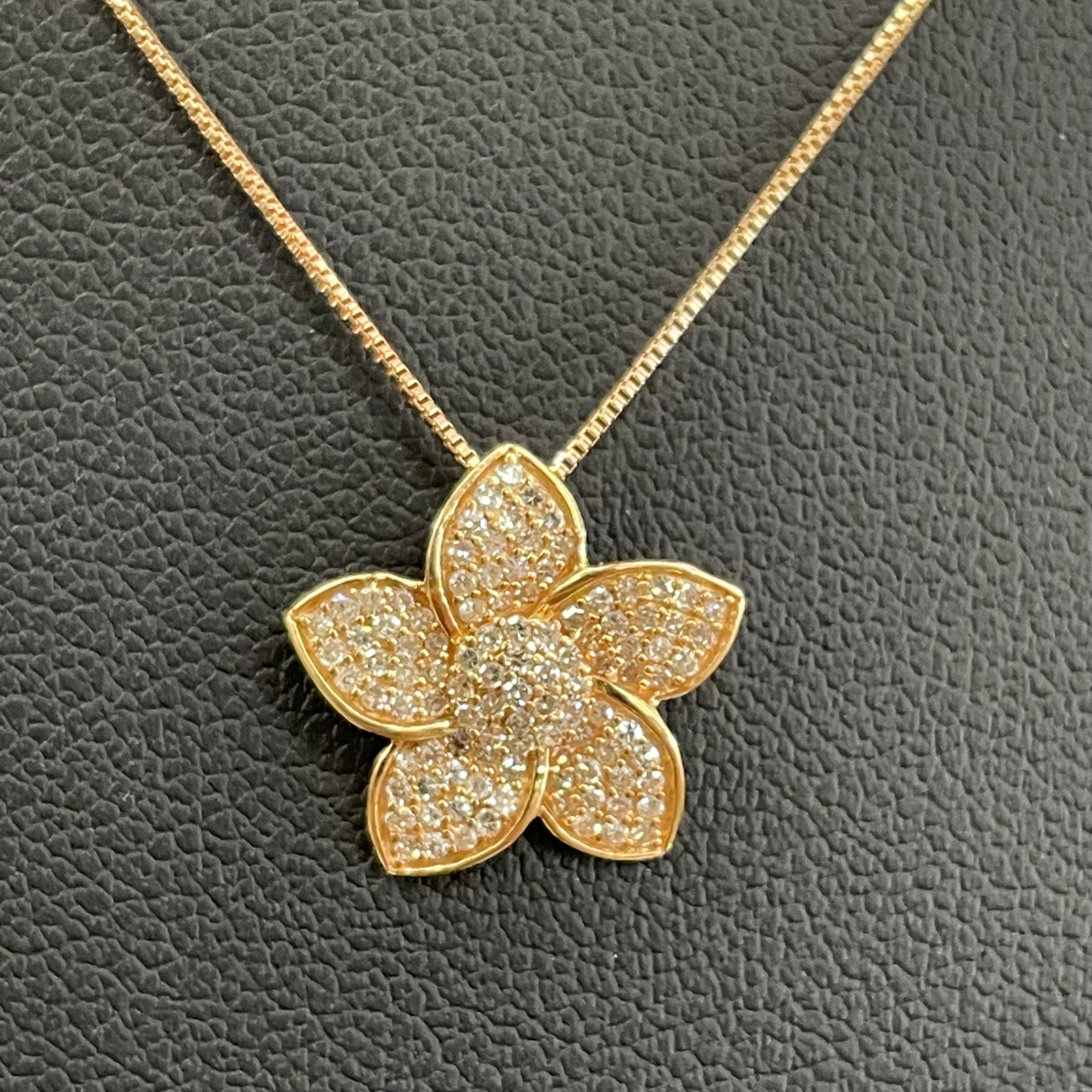 ノンブランド_ K18RGダイヤモンドFD0.28ct_ ペンダントネックレス_ 中古品