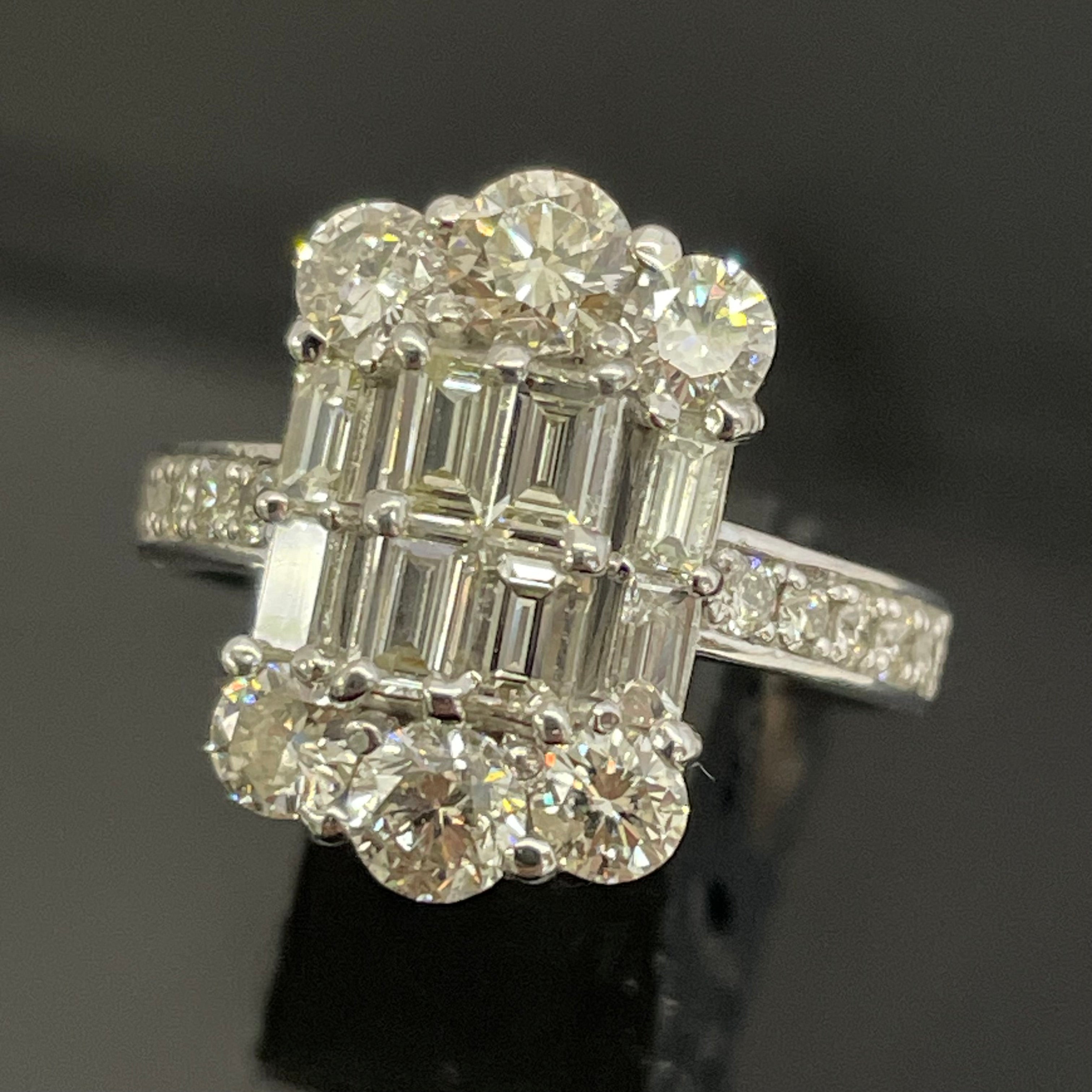 【送料無料】_ ノンブランド _ダイヤモンドリング _Pt900/FD2.0ct #12.5号_中古品