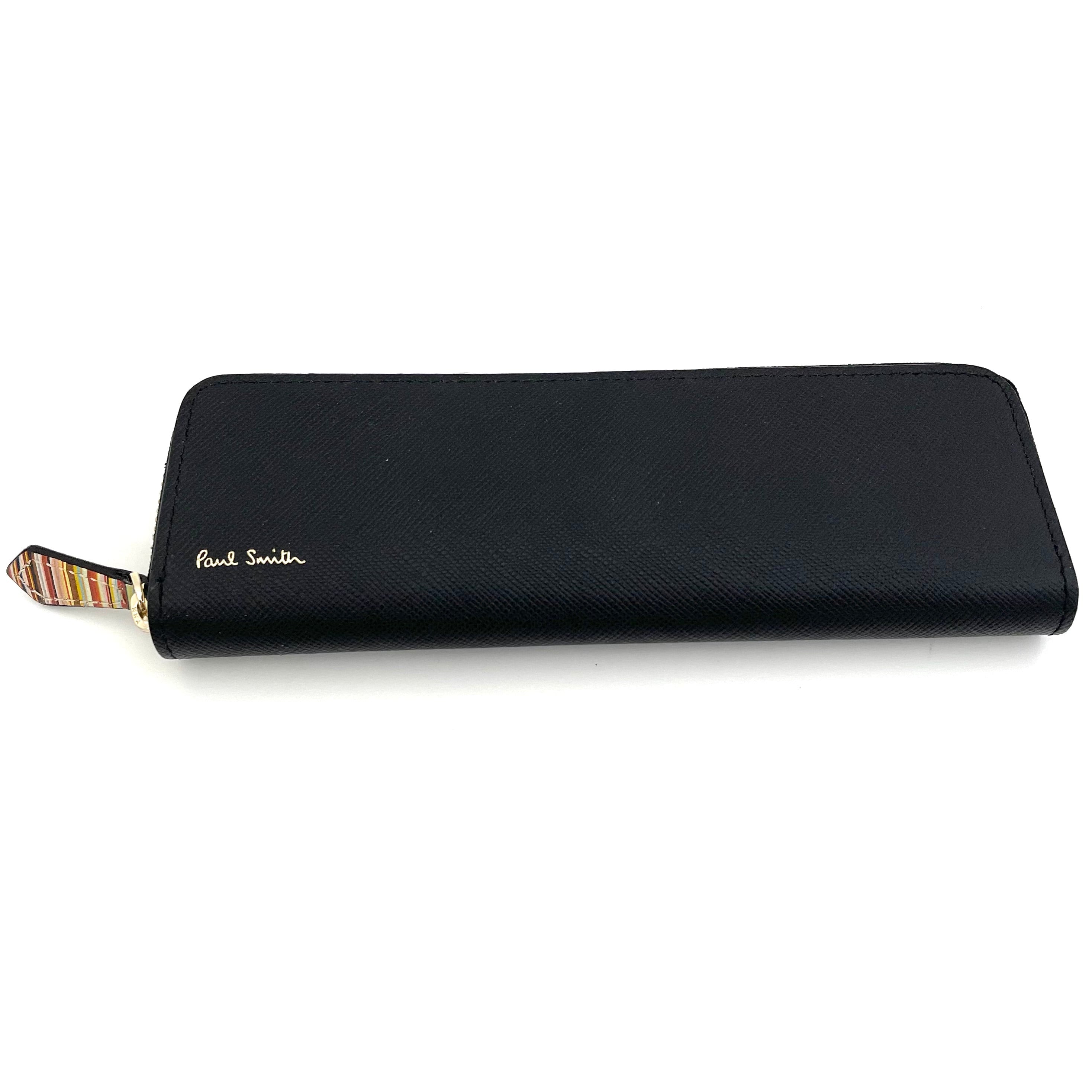 【送料無料】_ Paul Smith_(ポールスミス)_ジップストローグレイン_ 牛革 ペンケース PSC788_ 中古品