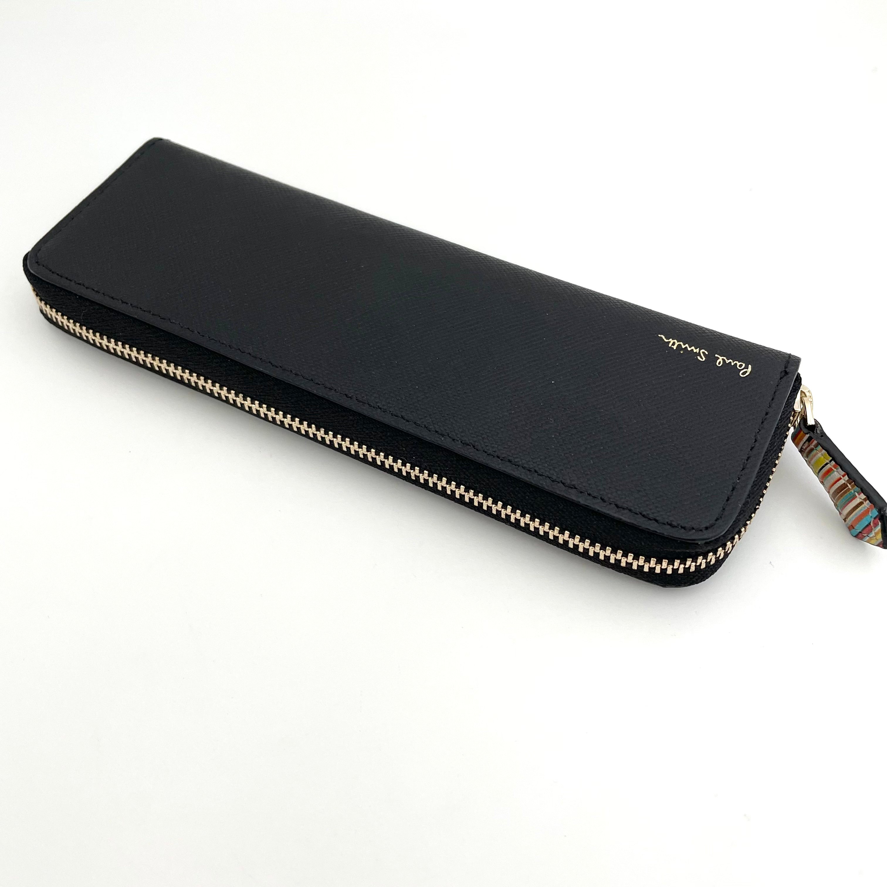 【送料無料】_ Paul Smith_(ポールスミス)_ジップストローグレイン_ 牛革 ペンケース PSC788_ 中古品