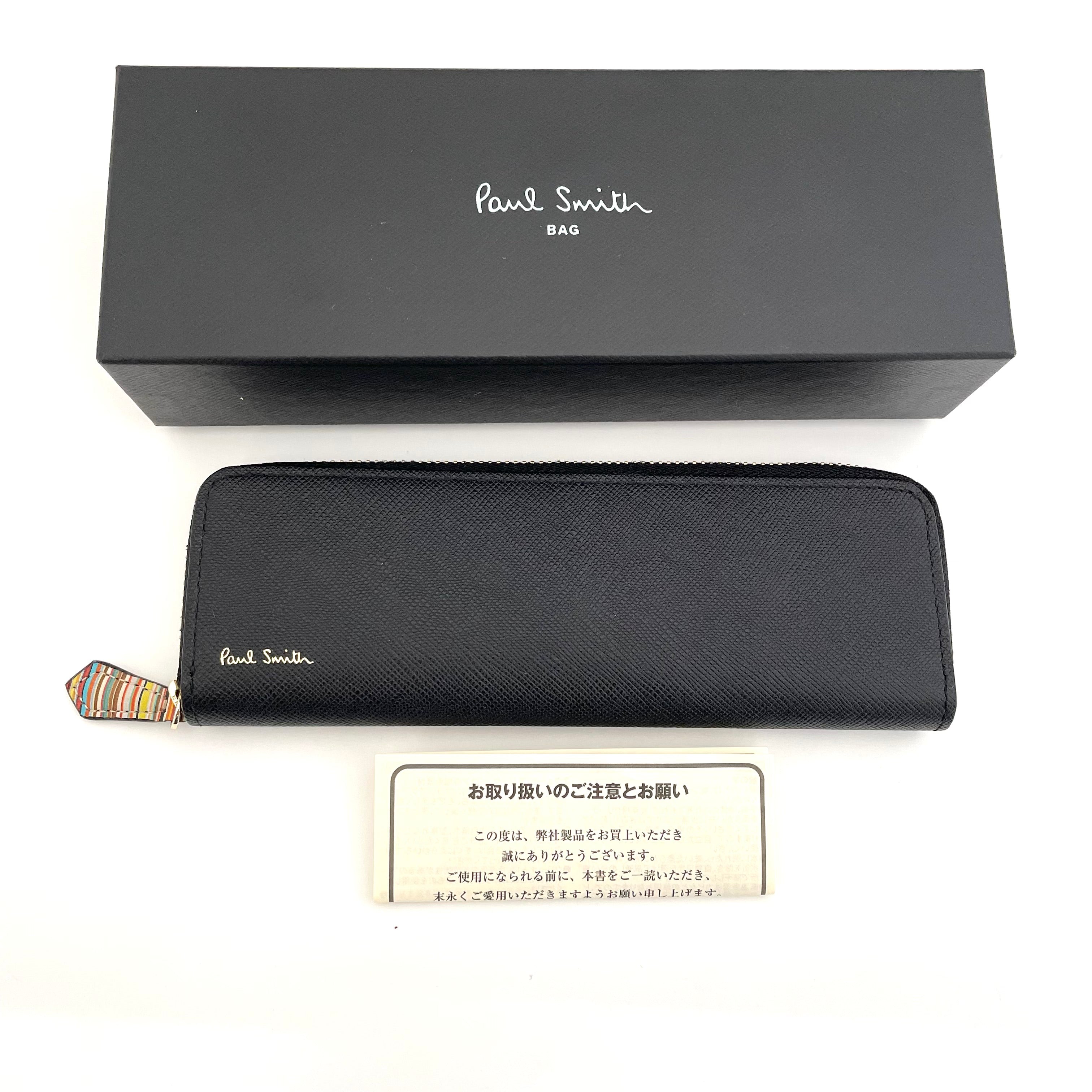 【送料無料】_ Paul Smith_(ポールスミス)_ジップストローグレイン_ 牛革 ペンケース PSC788_ 中古品