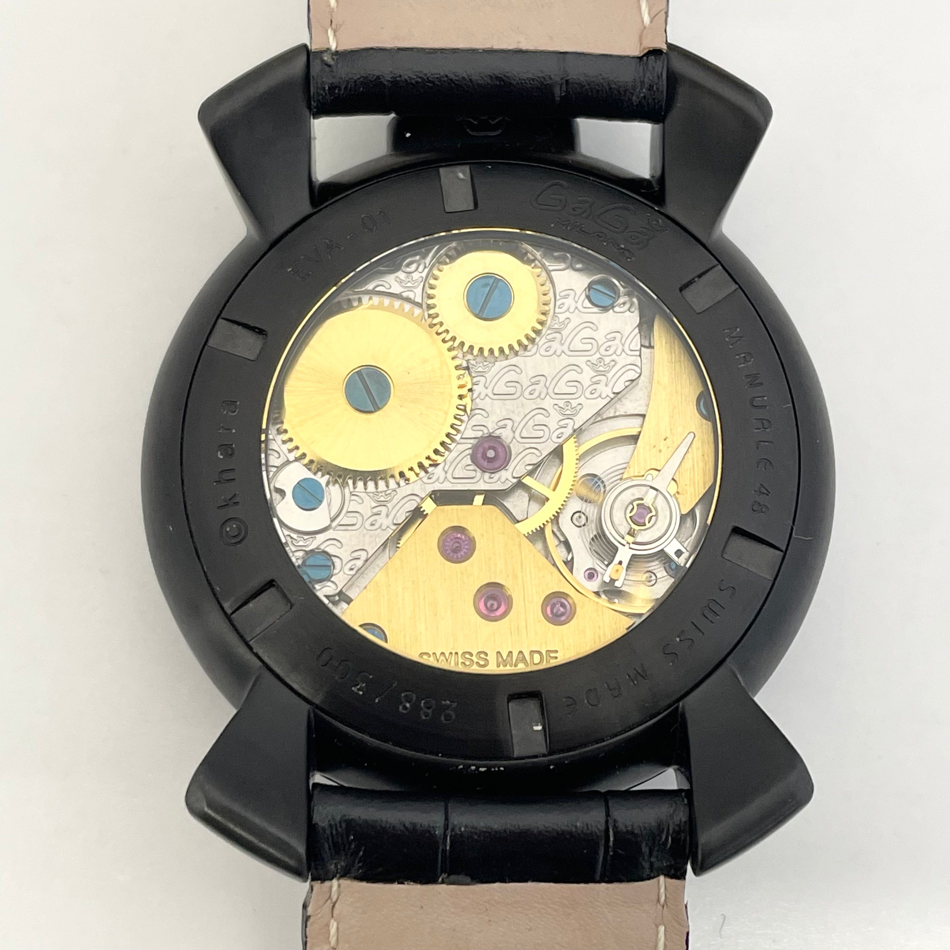 【送料無料】_ GaGa MILANO _(ガガミラノ)_MANUALE 48MM_ EVANGELION初号機モデル _中古品