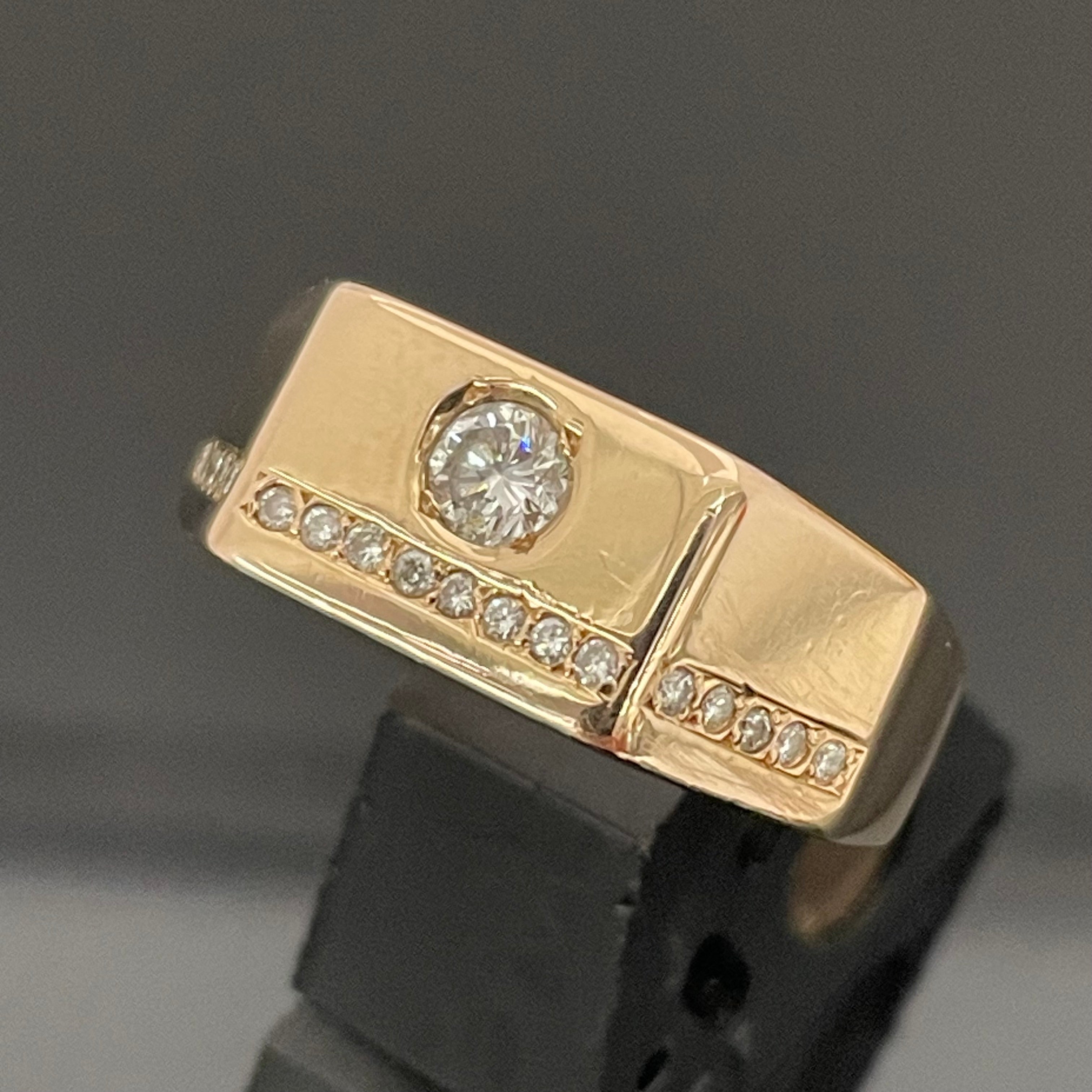 ノンブランド _K18RGダイヤモンドリング _FD0.197ct/10.6g #14号_ 中古品