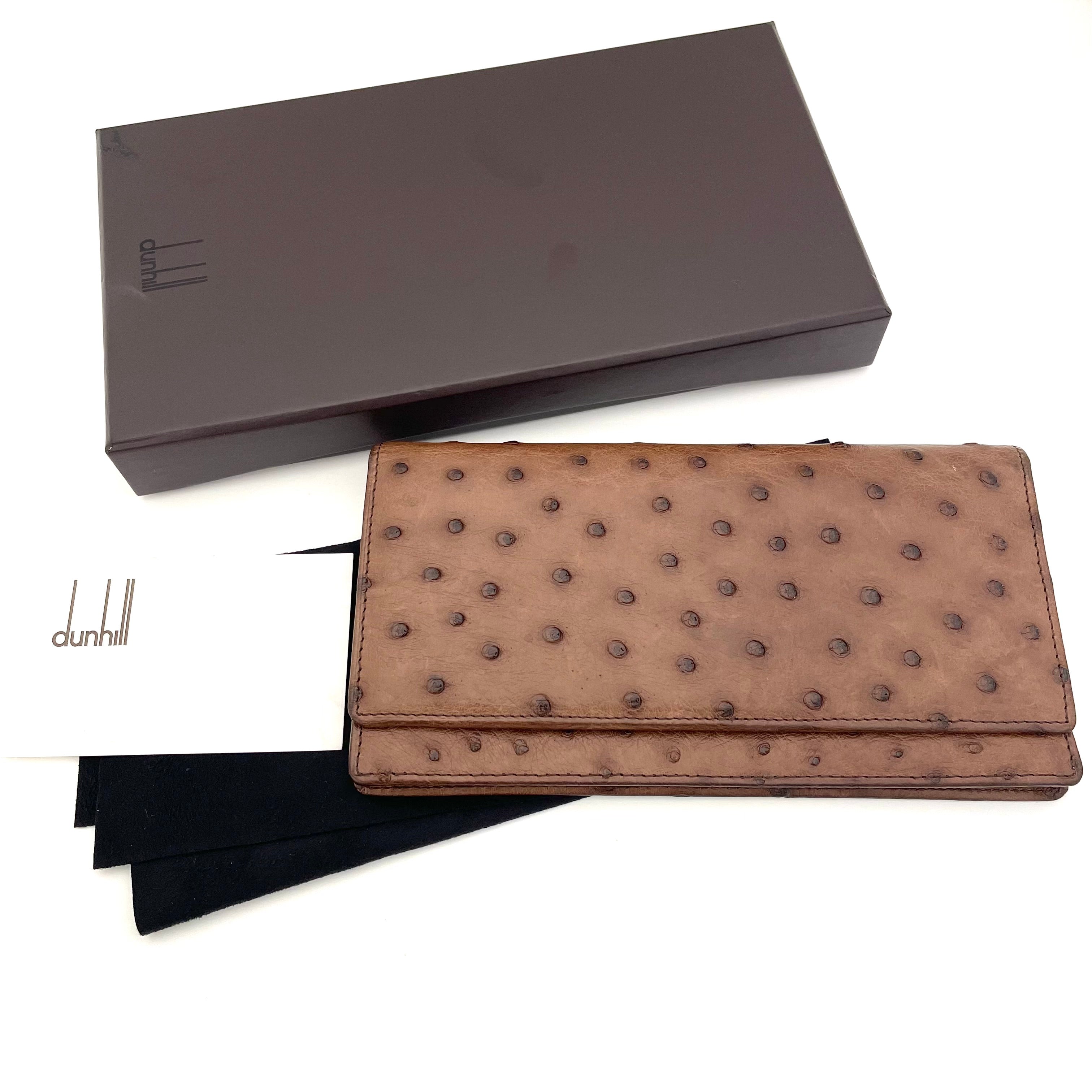 【送料無料】_ dunhill_(ダンヒル)_オーストリッチ長財布_ 中古品