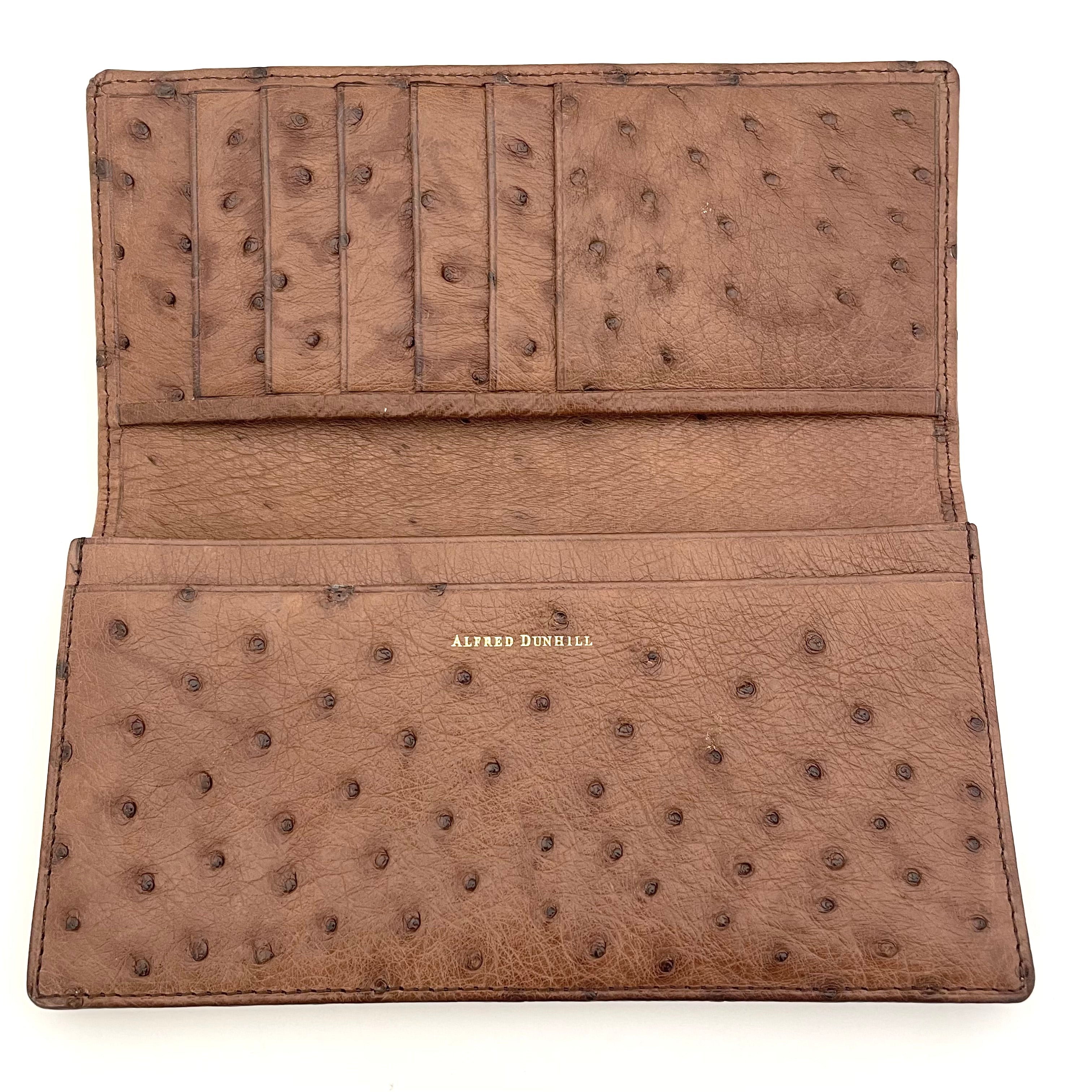 【送料無料】_ dunhill_(ダンヒル)_オーストリッチ長財布_ 中古品