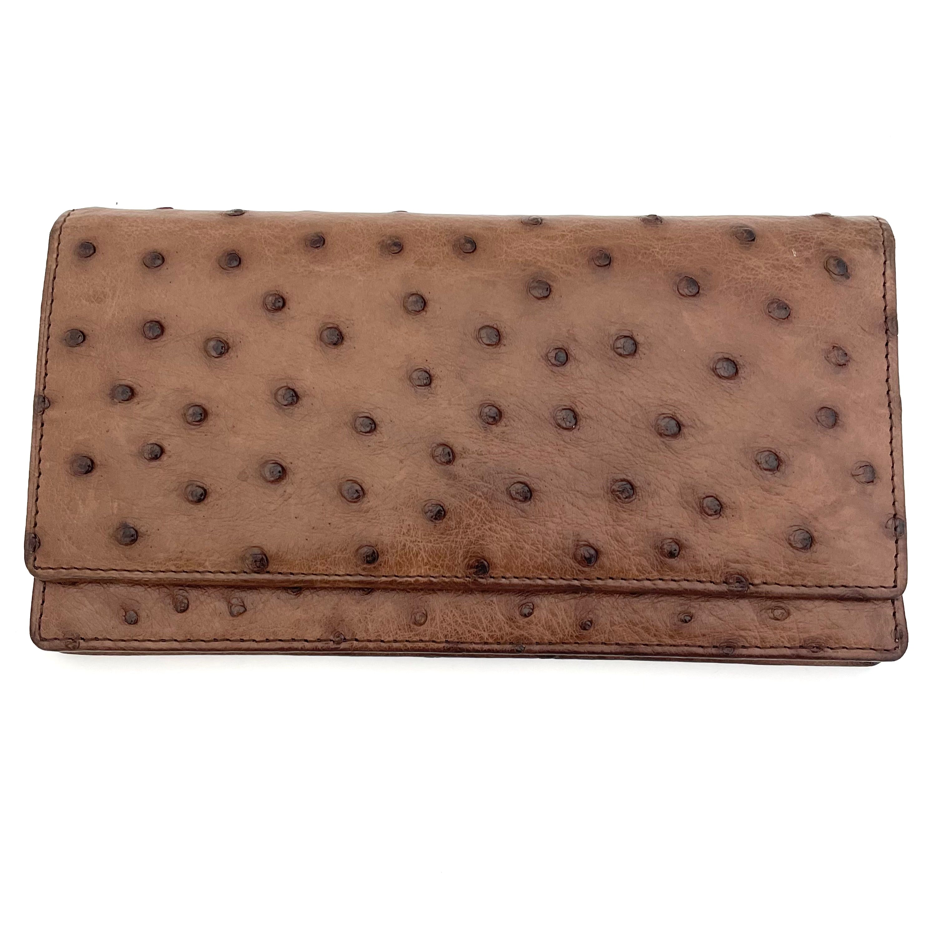 【送料無料】_ dunhill_(ダンヒル)_オーストリッチ長財布_ 中古品