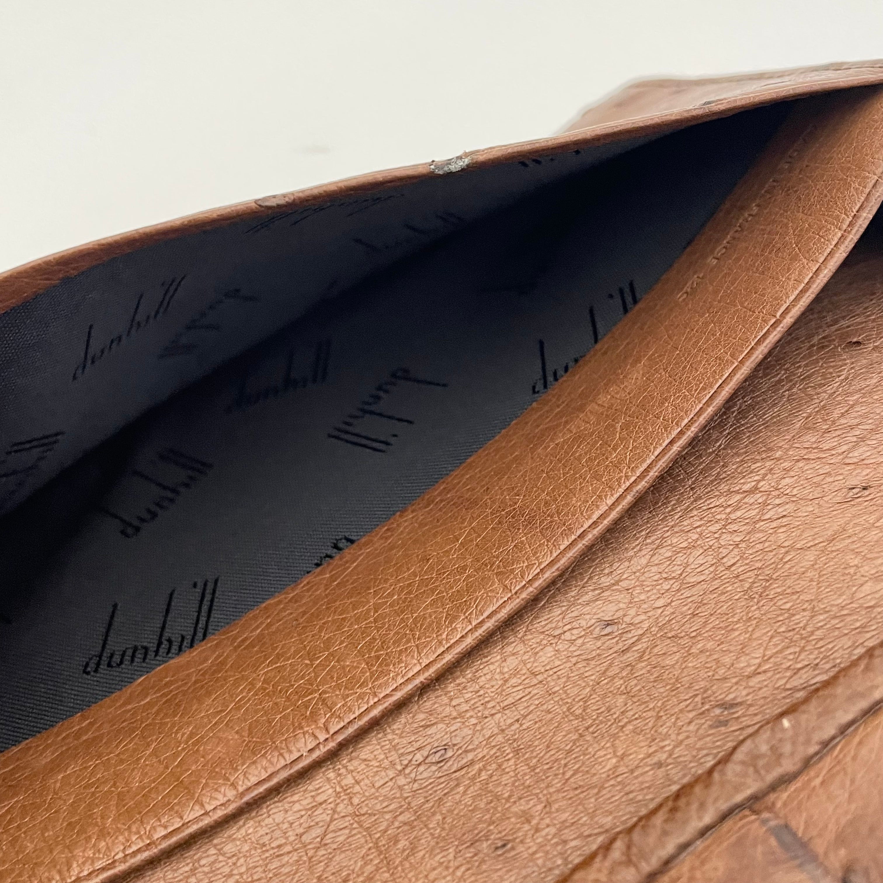 【送料無料】_ dunhill_(ダンヒル)_オーストリッチ長財布_ 中古品