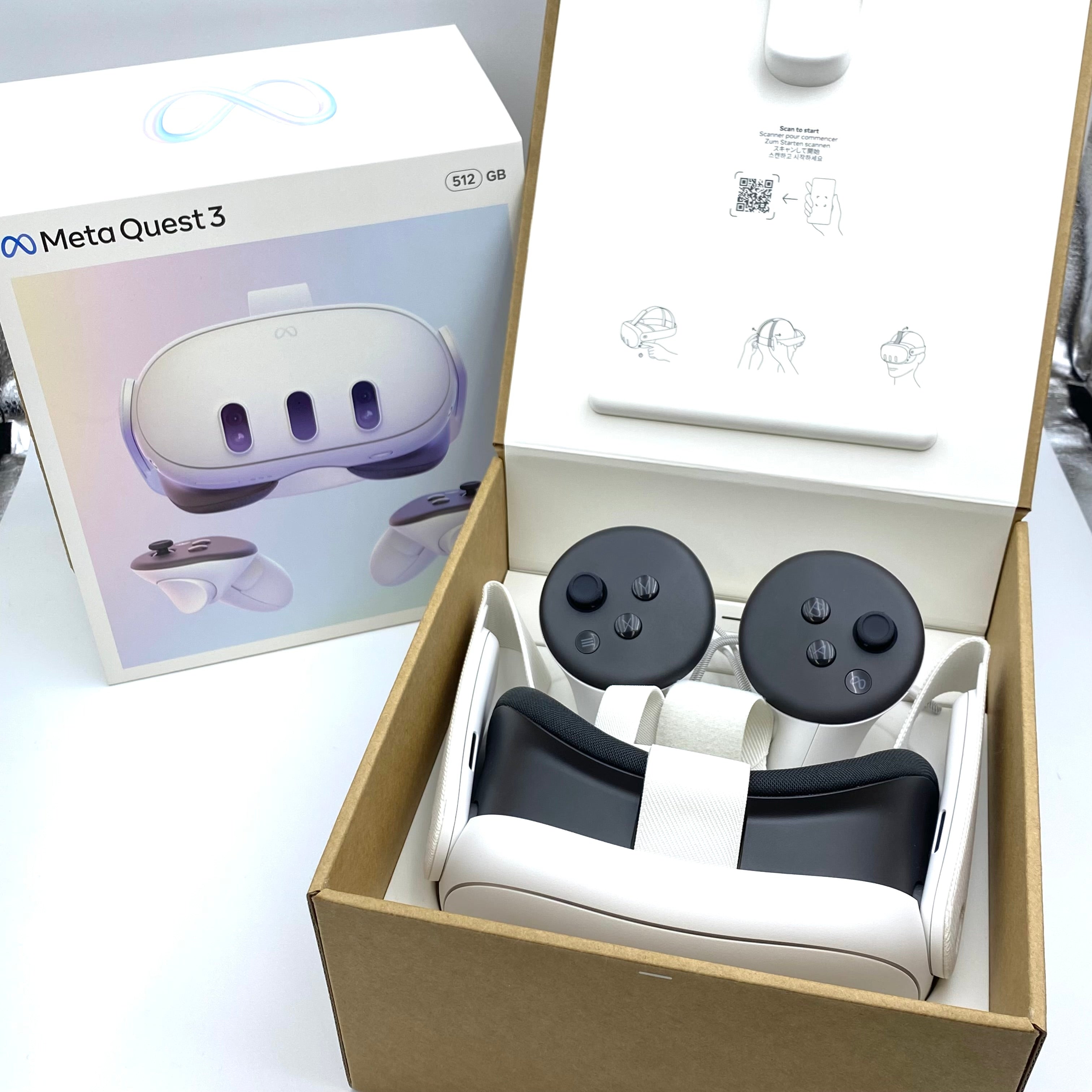 【送料無料】_Meta Quest 3_メタ クエスト 3_891-01223-01 512GB_別売オールインワン充電ドック付き_VRヘッドセット_中古品