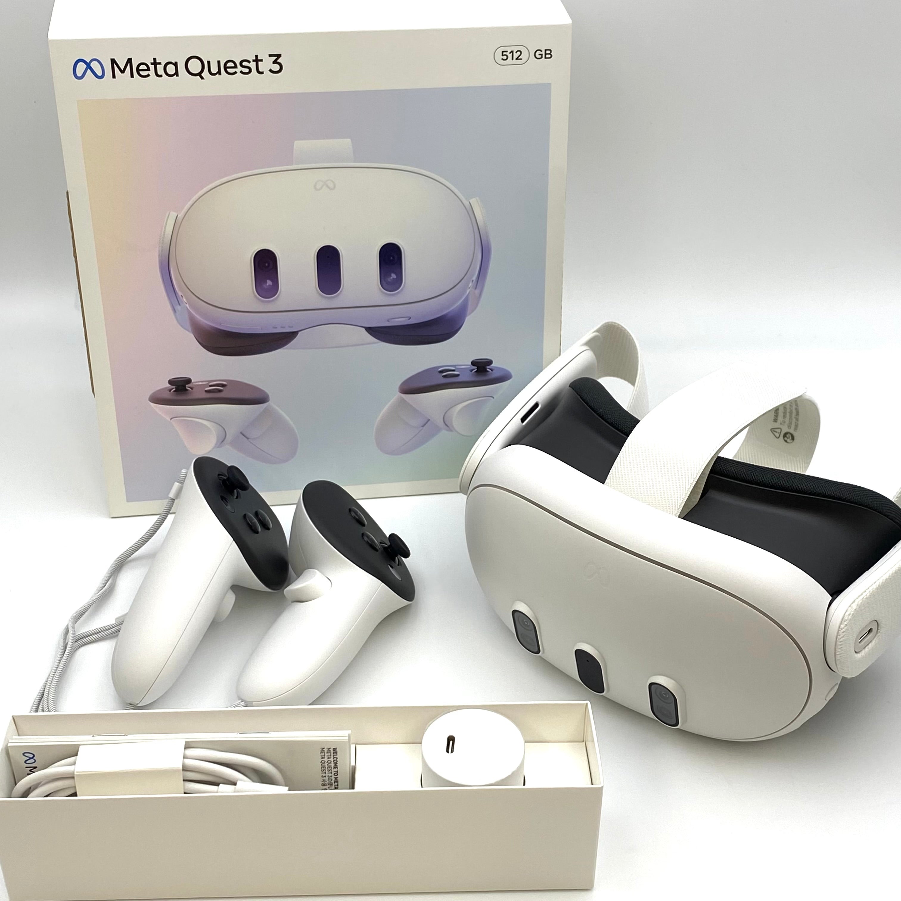 【送料無料】_Meta Quest 3_メタ クエスト 3_891-01223-01 512GB_別売オールインワン充電ドック付き_VRヘッドセット_中古品
