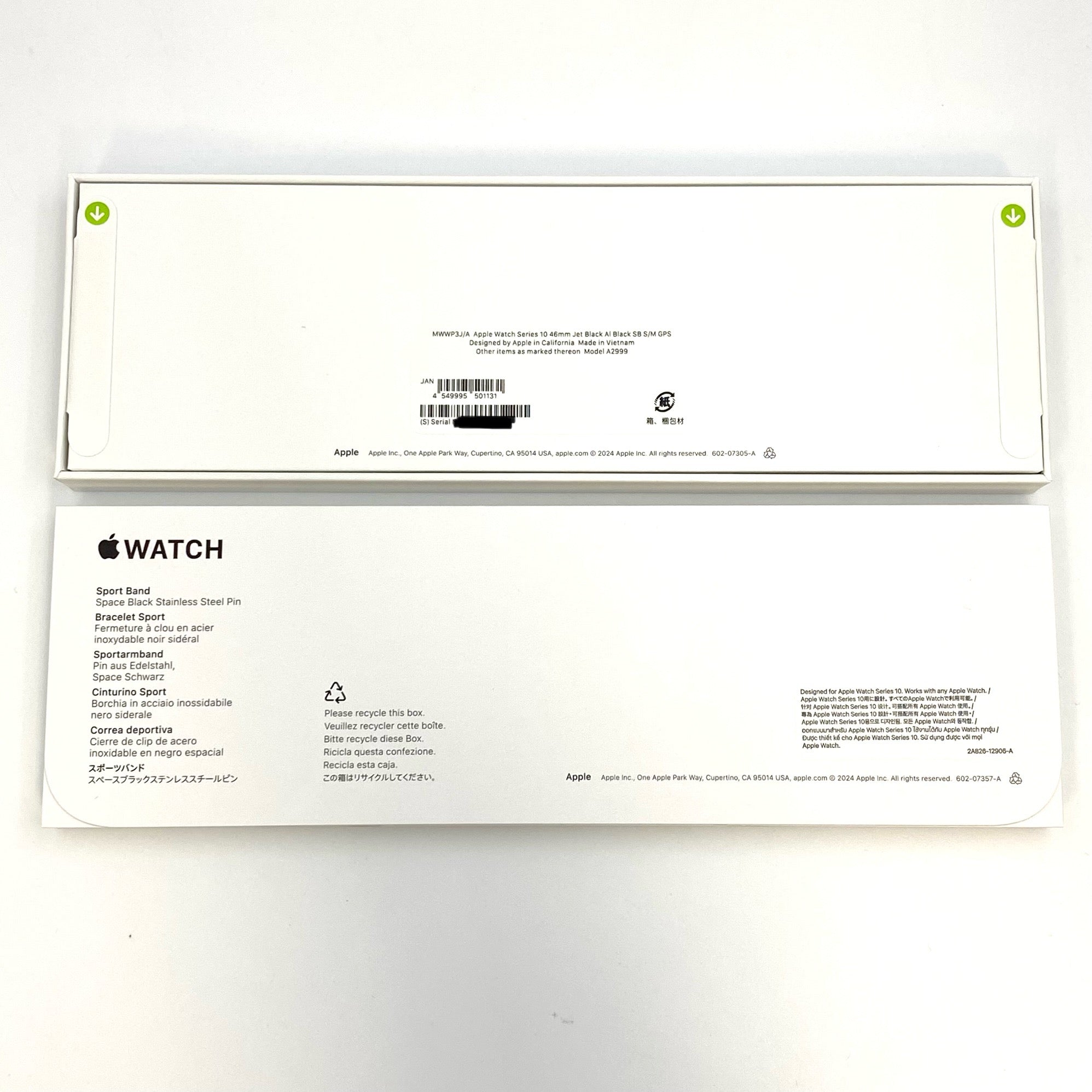 【送料無料】_Apple(アップル)_アップルウォッチ10 46mm_GPSモデル MWWP3J/A_ジェットブラック_新品未開封品