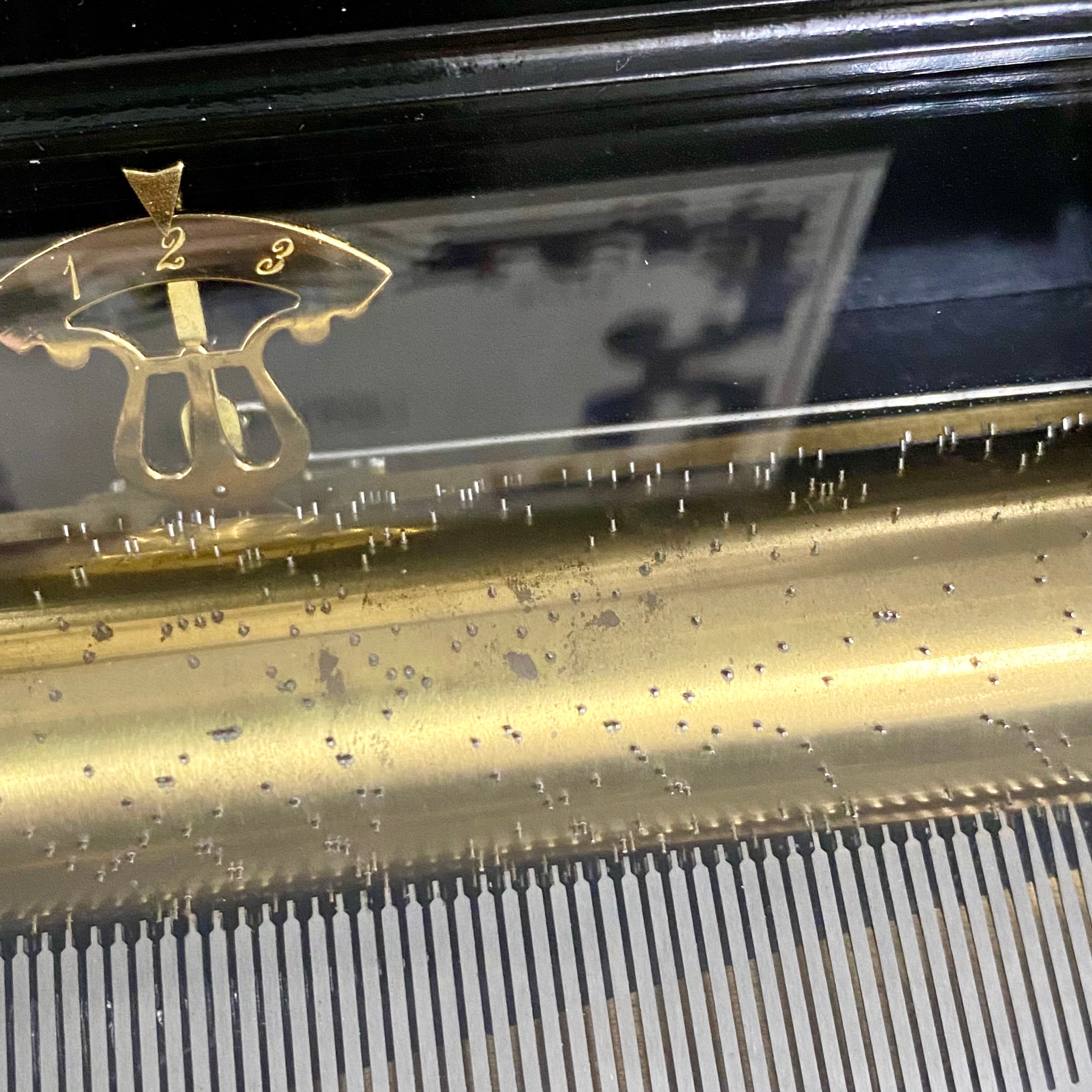 【送料無料】_REUGE_(リュージュ)72弁 オルゴール_カノン 3パート_J.Pachelbel (ヨハン・パッヘルベル)_ローズ ウッド 象嵌_オルゴール 中古品