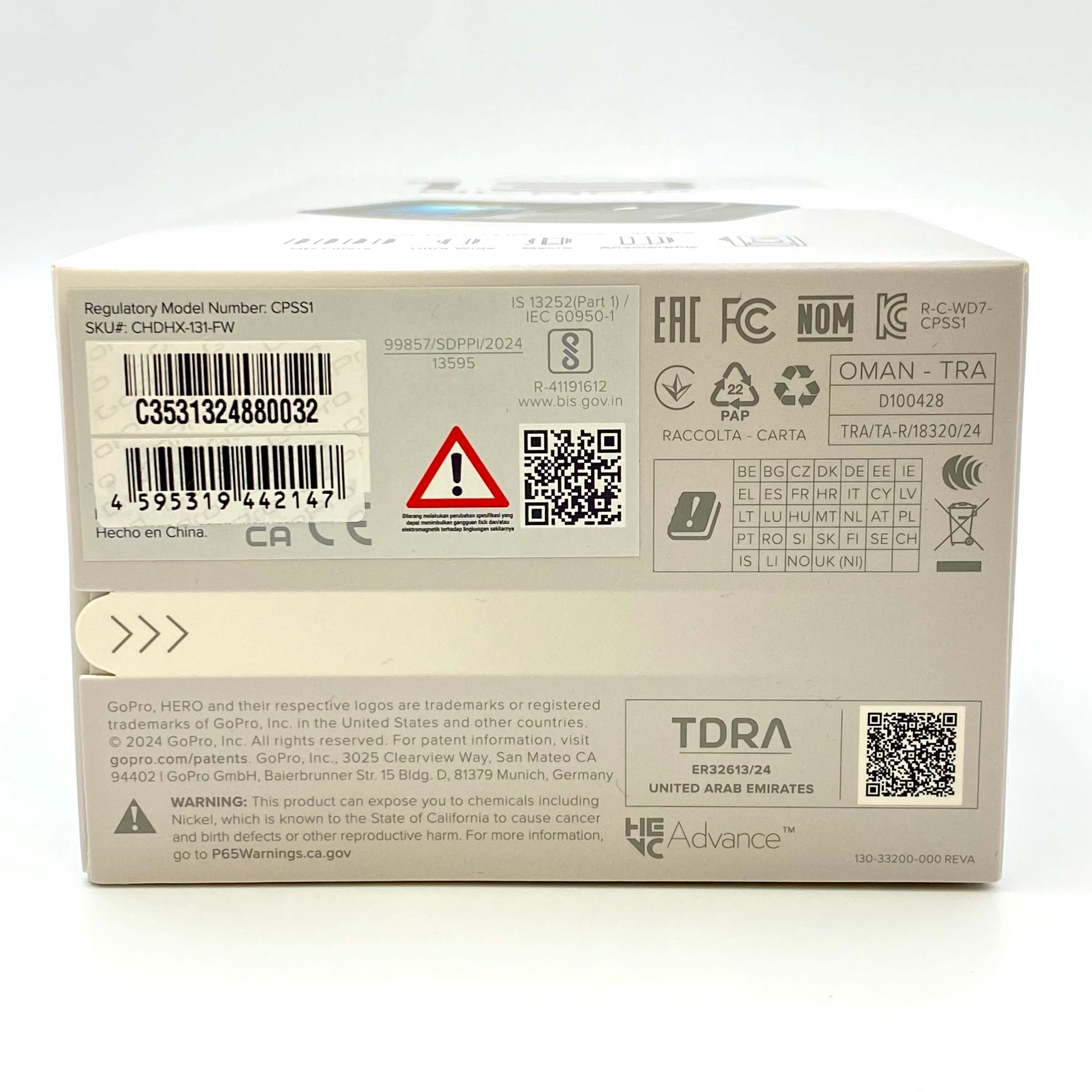 【送料無料】_GoPro (ゴープロ)_HERO13 Black_CHDHX-131-FW CPSS1_別売バッテリー 充電器付き_新品未開封品