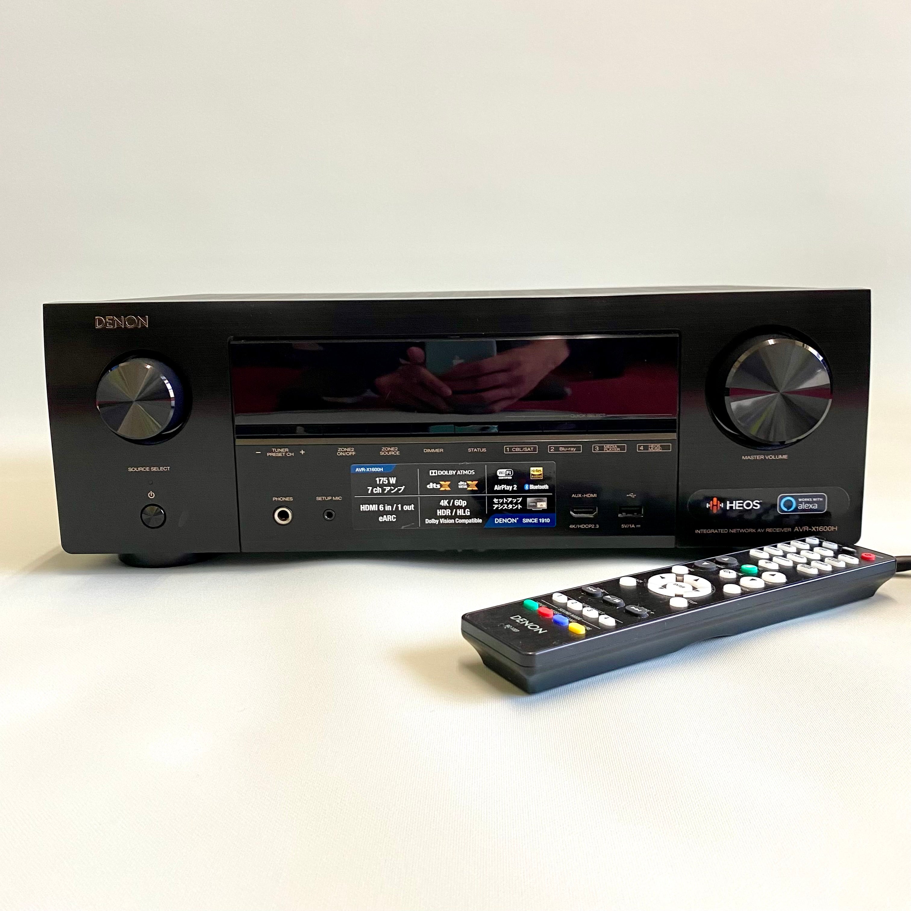 【送料無料】_DENON(デノン)_AVR-X1600H AVアンプ_SC-T17、SC-N10、SC-EN10_スピーカーセット_2020年製 中古品