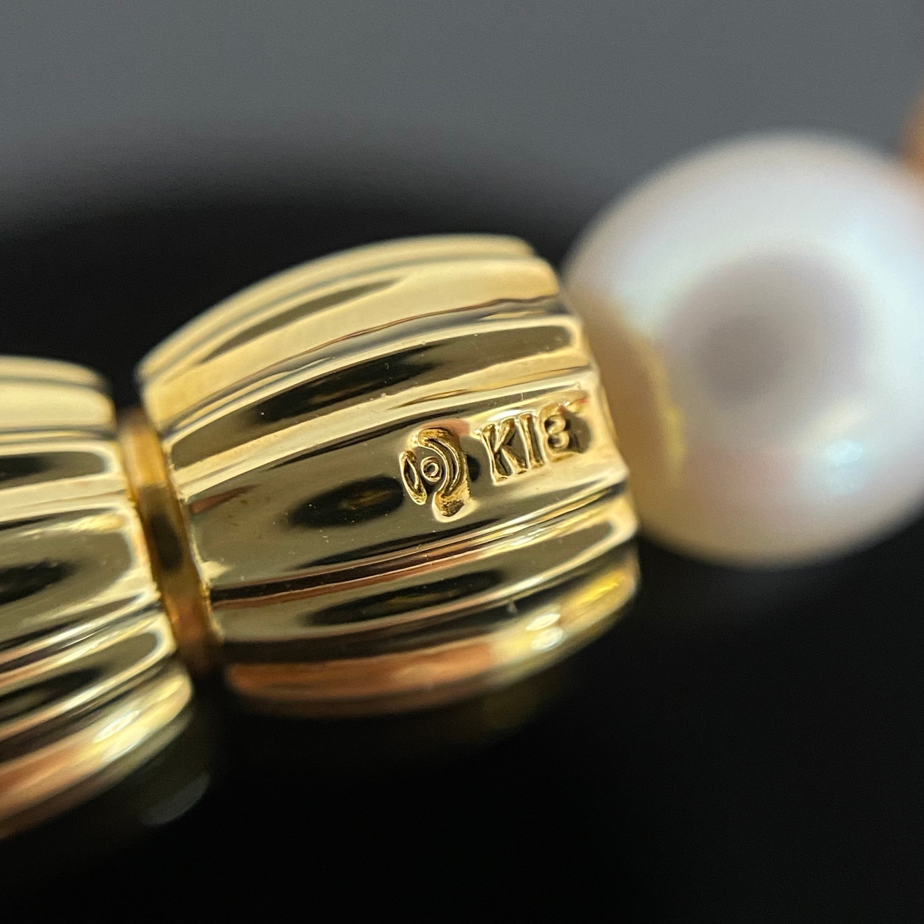 TASAKI_(田崎)_K18 淡水パール マルチカラー_7.5−8.0mm 42cm 一連ネックレス_中古品