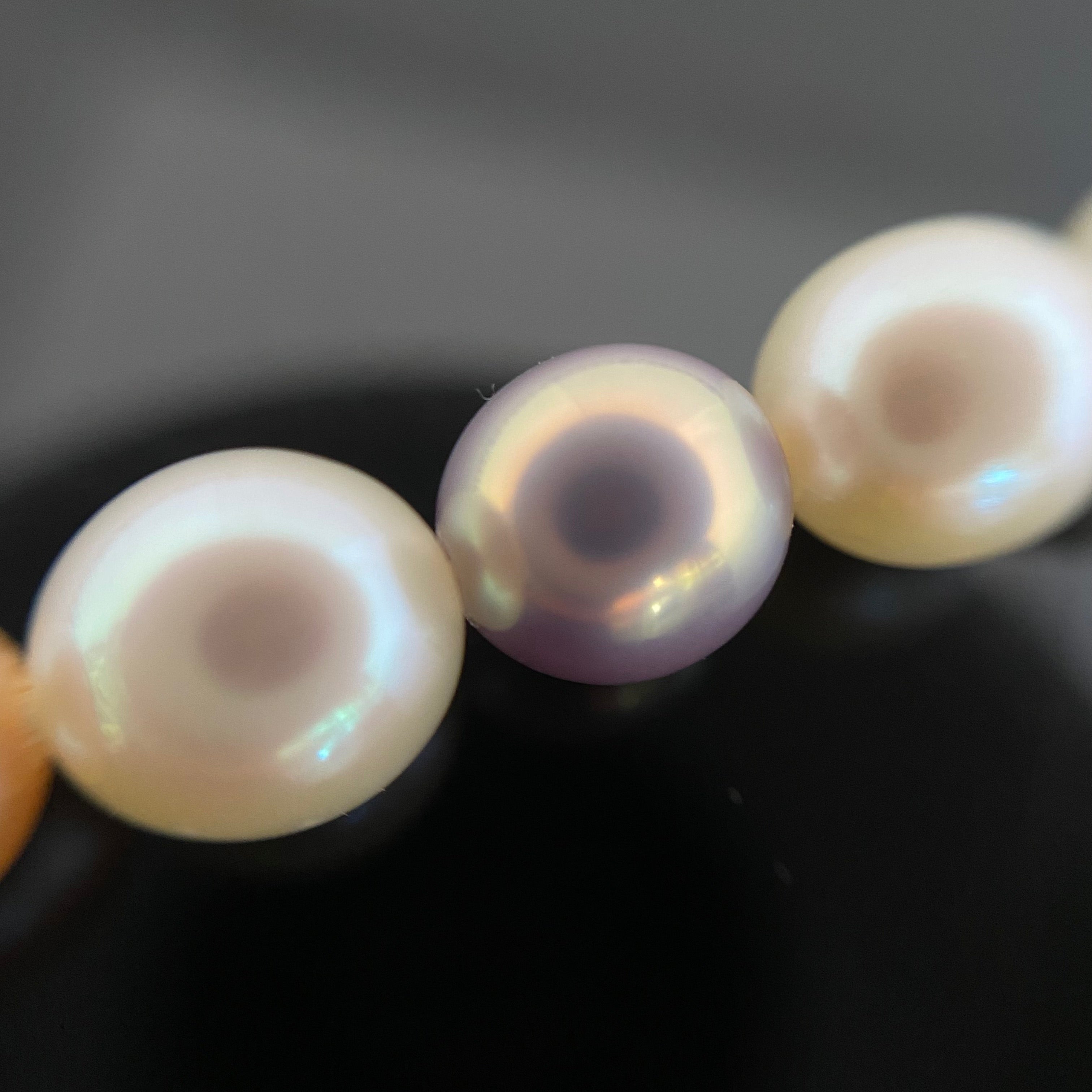 TASAKI_(田崎)_K18 淡水パール マルチカラー_7.5−8.0mm 42cm 一連ネックレス_中古品