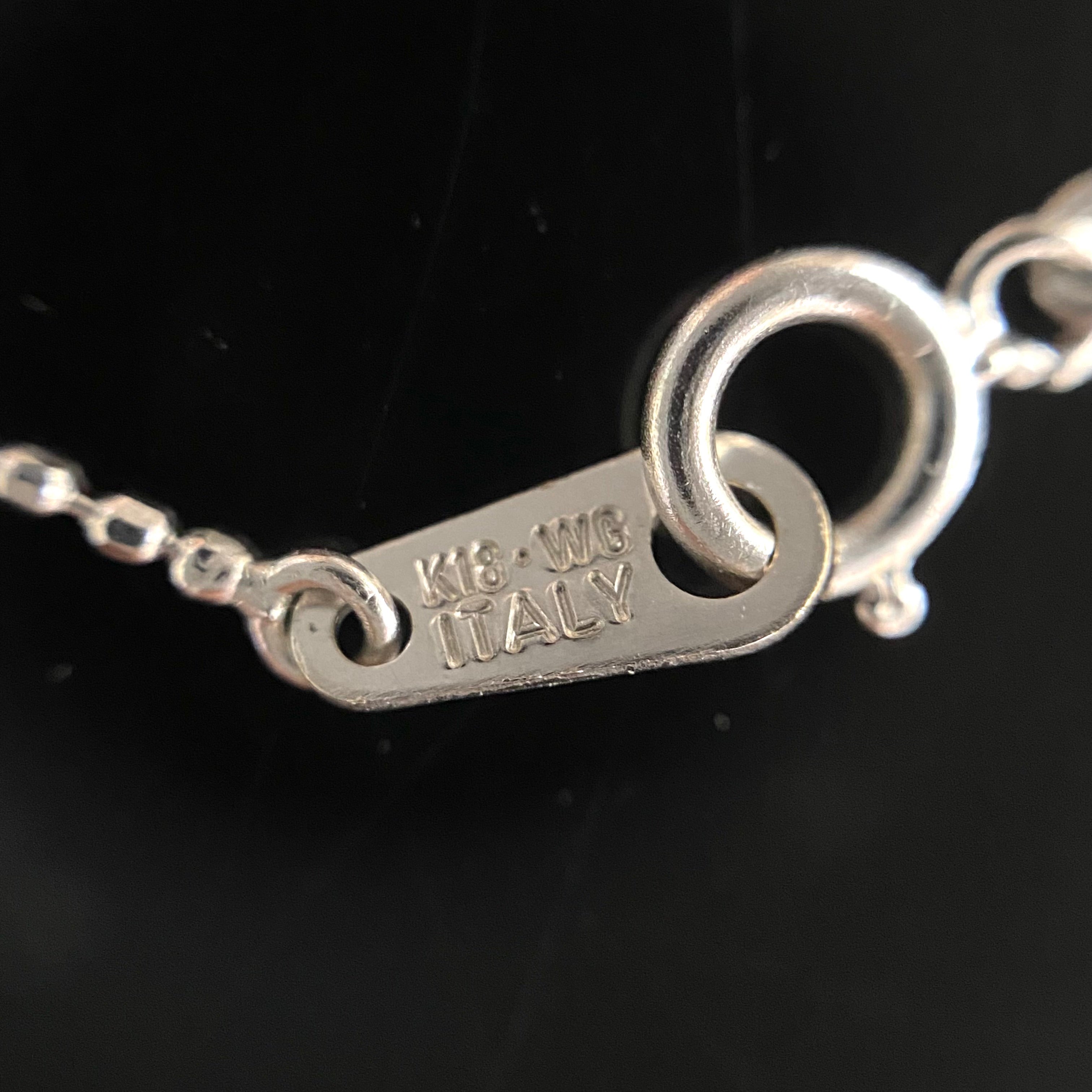 ノンブランド_ダイヤモンド ハートデザイン_ペンダント ネックレス_K18WG FD0.3ct 1.9g_中古品