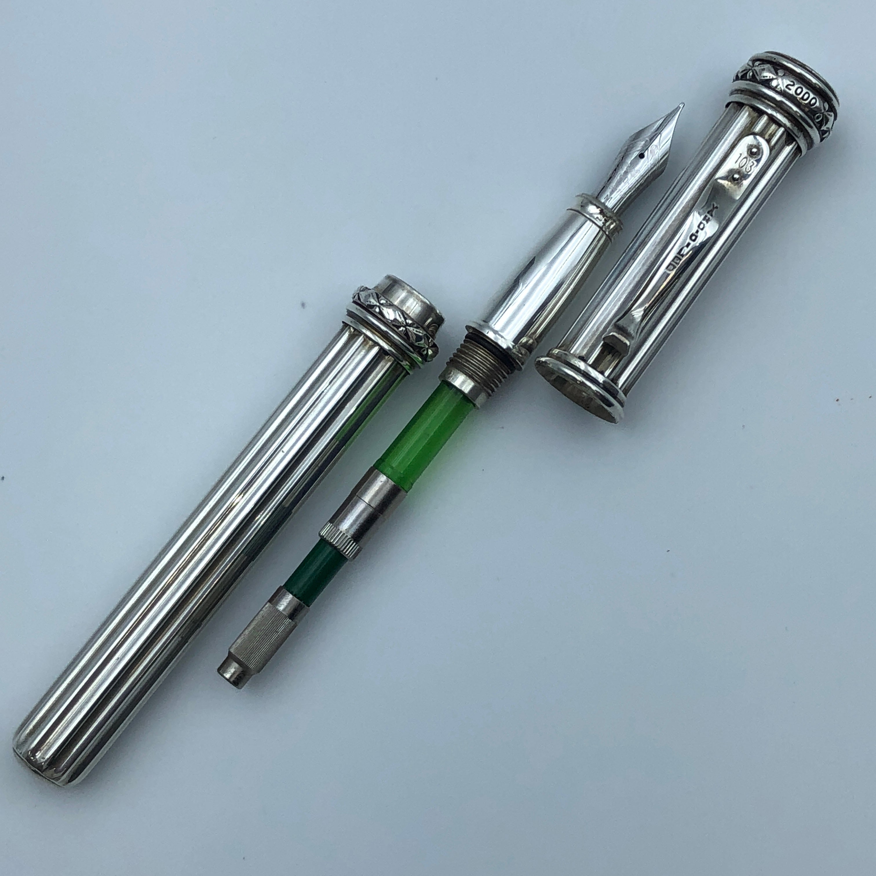 【送料無料】_ YARD・O・LED _(ヤードオレッド)_ ミレニアム2000 万年筆 _スターリングシルバー_中古品