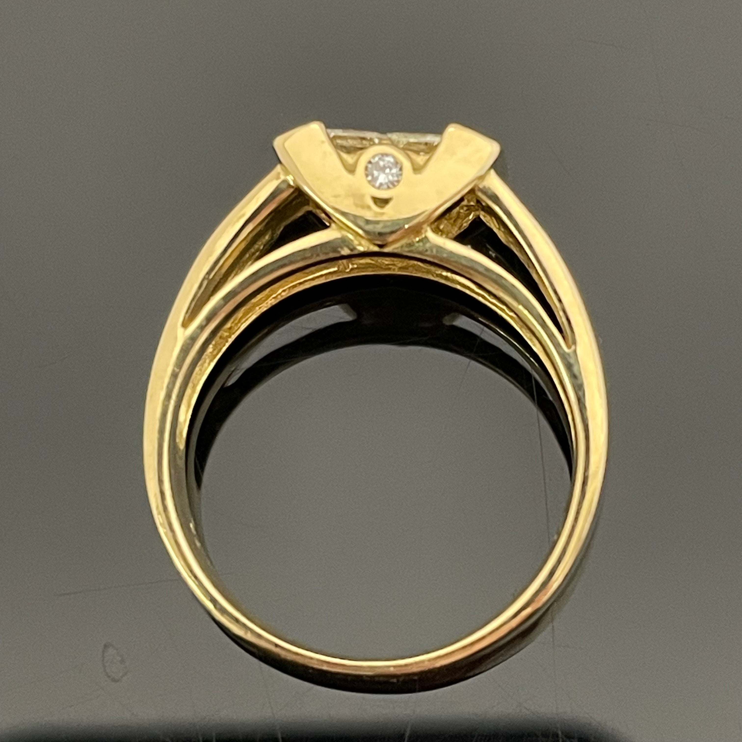 【送料無料】_ ノンブランド _K18ダイヤモンドリング _FD0.75ct/5.7g/#10号_ 中古品