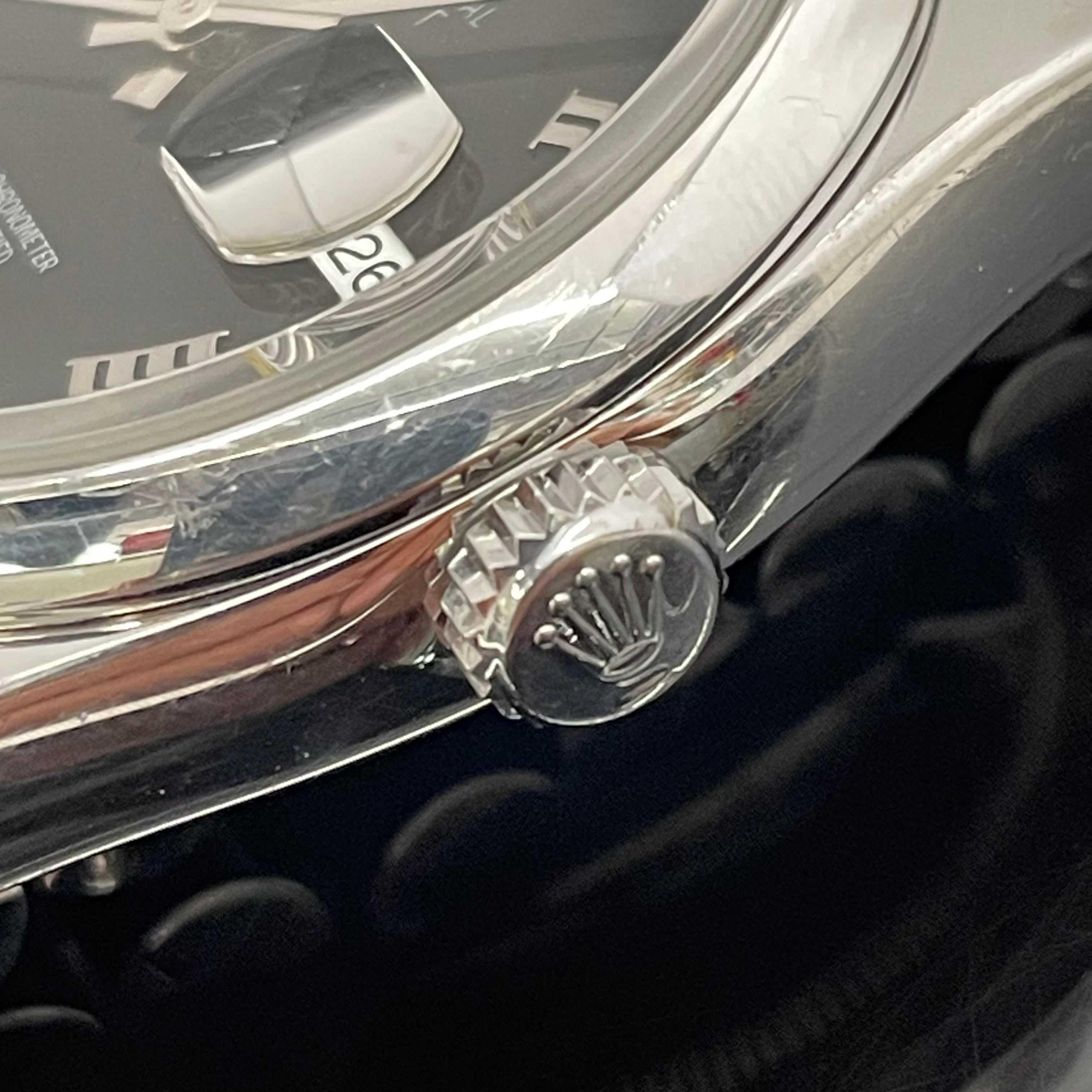 【送料無料】_ ROLEX_(ロレックス)_デイトジャスト _116200ブラックローマン_ ジュビリーブレス_中古品