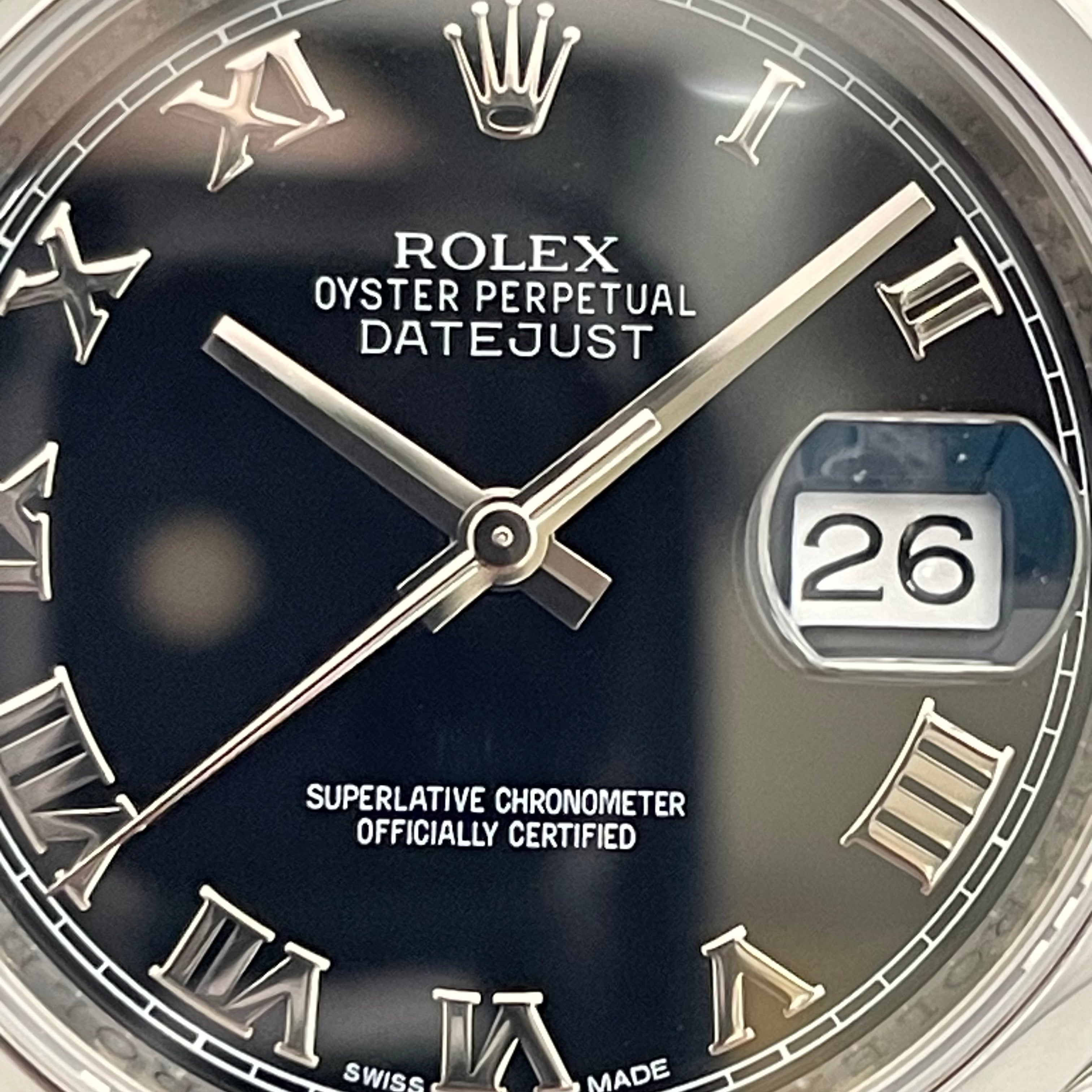 【送料無料】_ ROLEX_(ロレックス)_デイトジャスト _116200ブラックローマン_ ジュビリーブレス_中古品