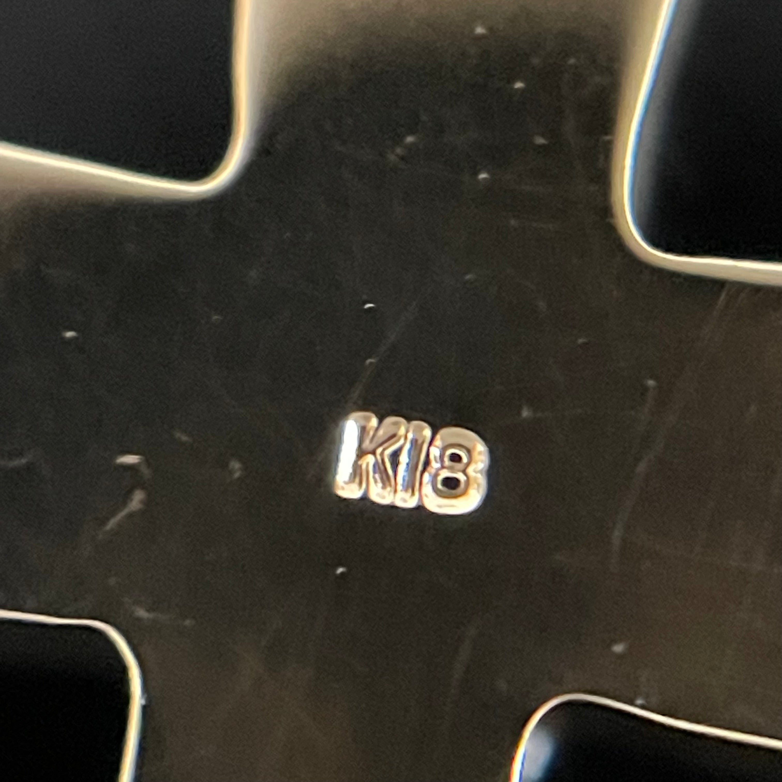 【送料無料】_ ノンブランド _K18/1.8g _クロスペンダントトップ _中古品