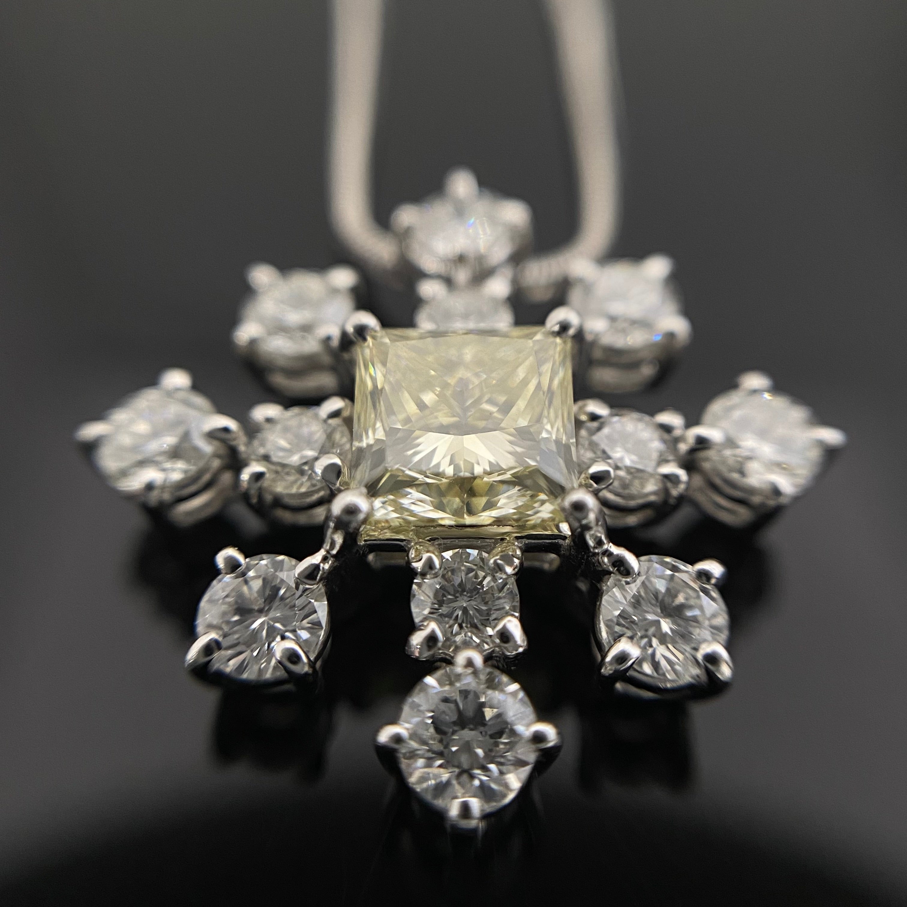 【送料無料】_ ノンブランド _Pt900/Pt850ネックレス _ダイヤモンド1.103ct /1.00ct_中古品
