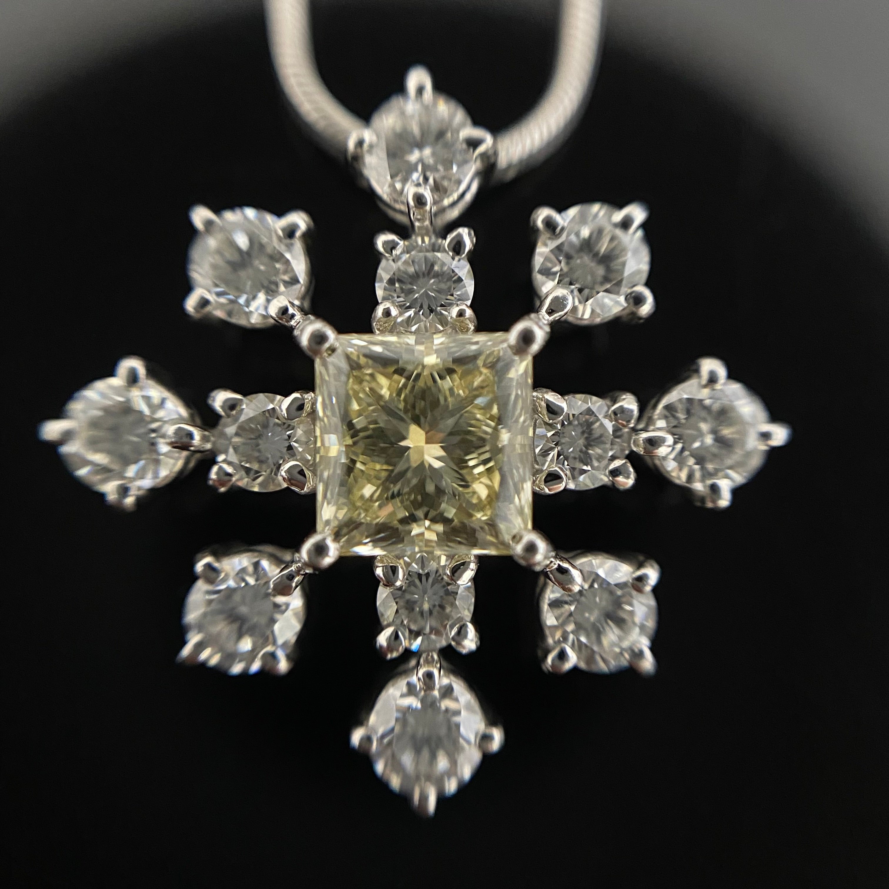 【送料無料】_ ノンブランド _Pt900/Pt850ネックレス _ダイヤモンド1.103ct /1.00ct_中古品