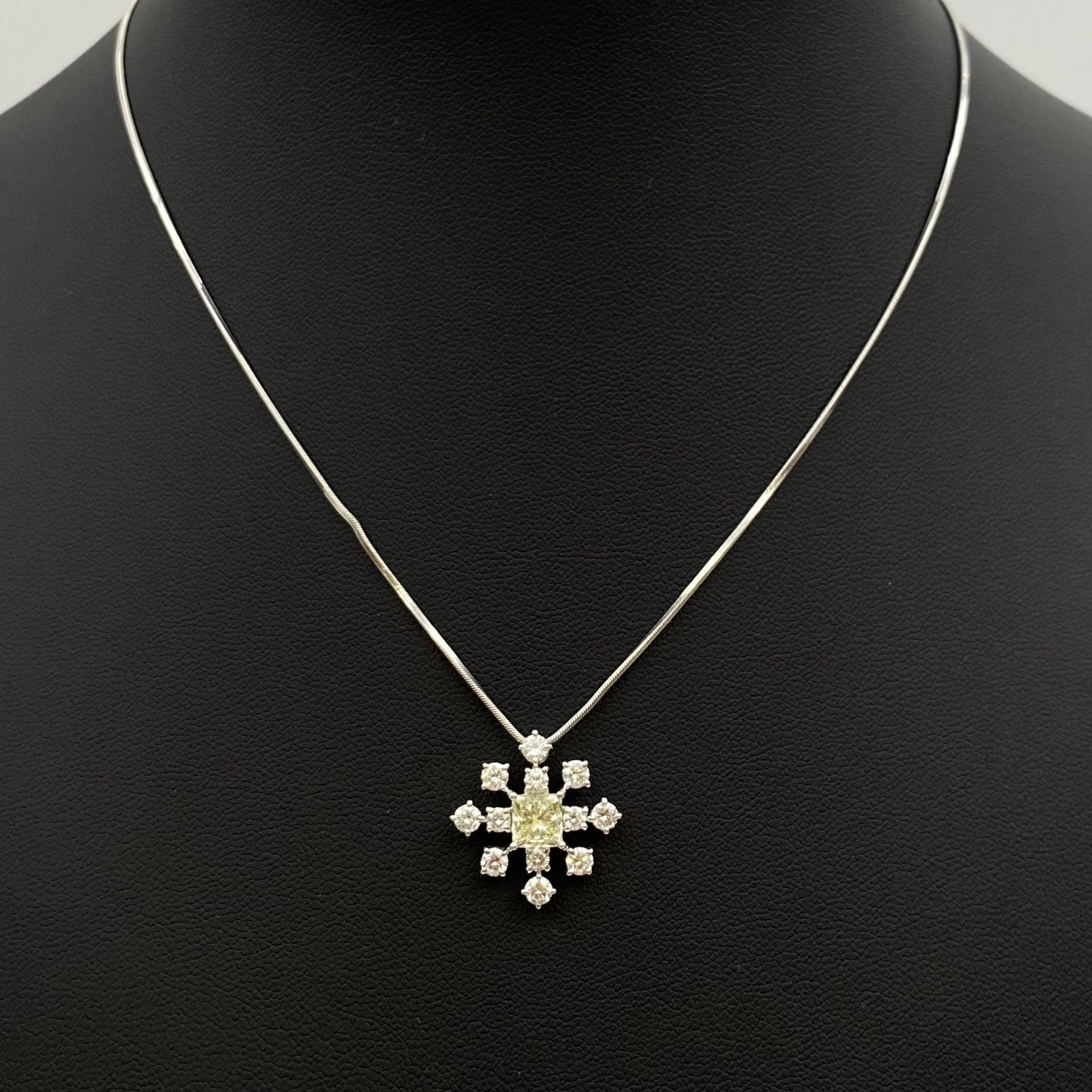 【送料無料】_ ノンブランド _Pt900/Pt850ネックレス _ダイヤモンド1.103ct /1.00ct_中古品