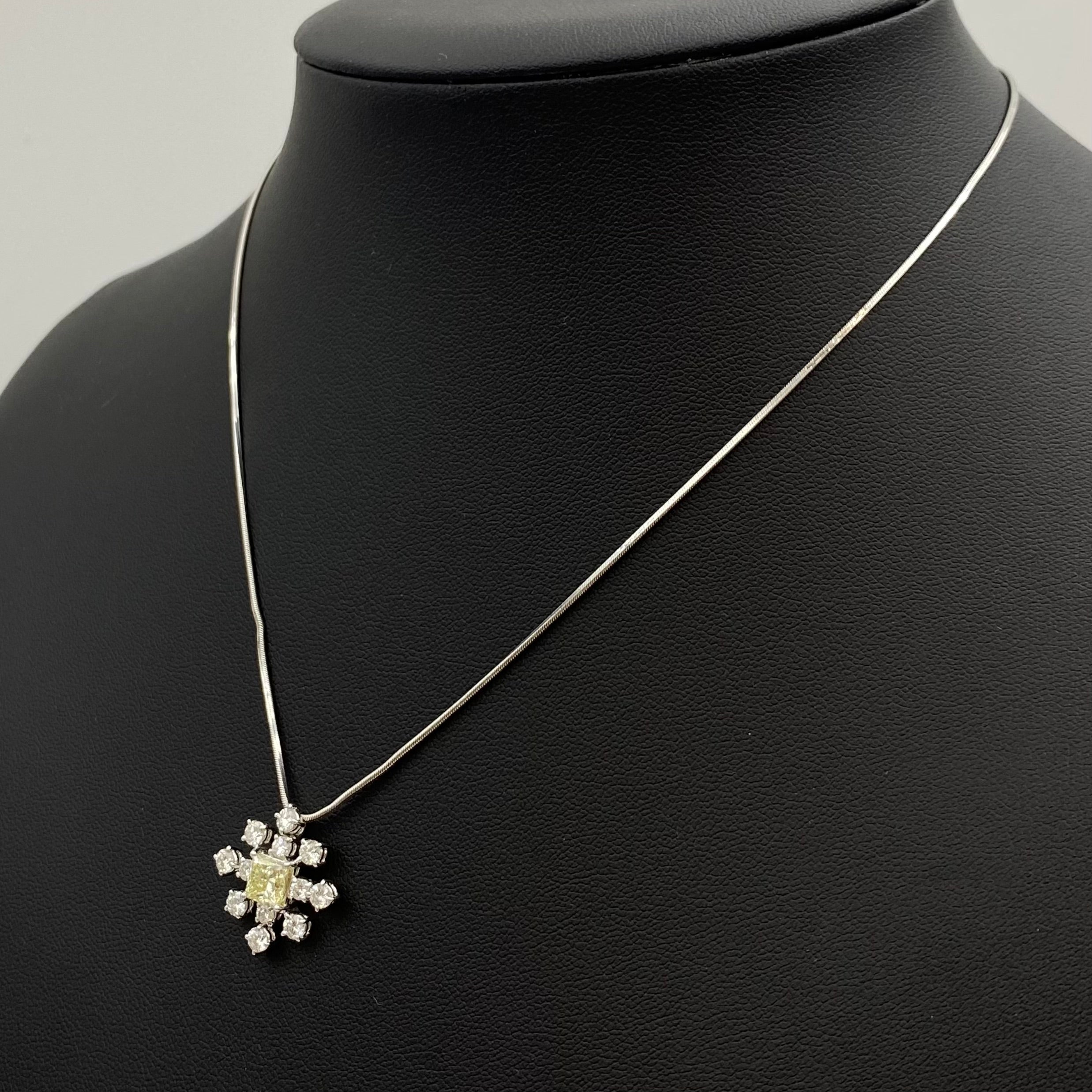 【送料無料】_ ノンブランド _Pt900/Pt850ネックレス _ダイヤモンド1.103ct /1.00ct_中古品