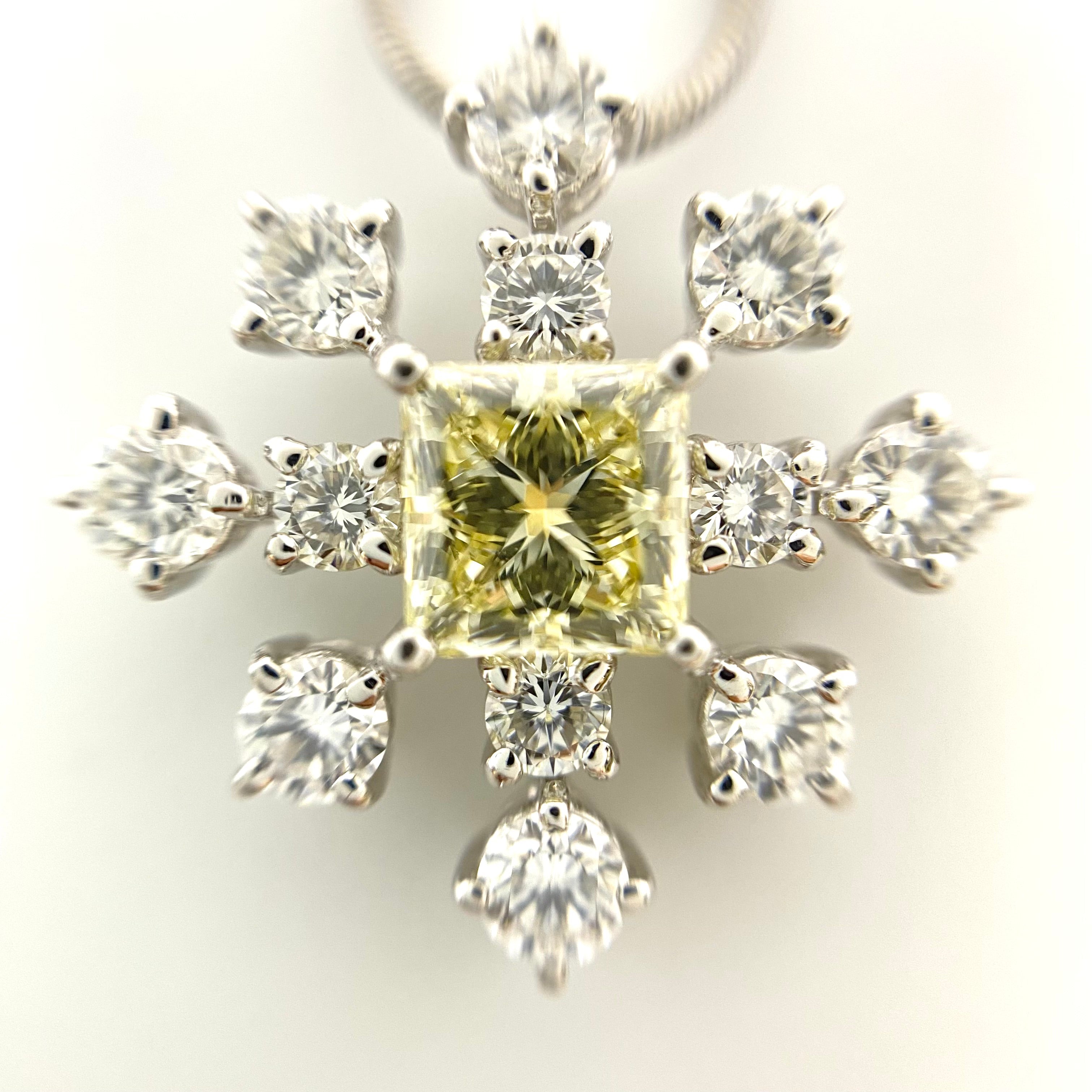 【送料無料】_ ノンブランド _Pt900/Pt850ネックレス _ダイヤモンド1.103ct /1.00ct_中古品