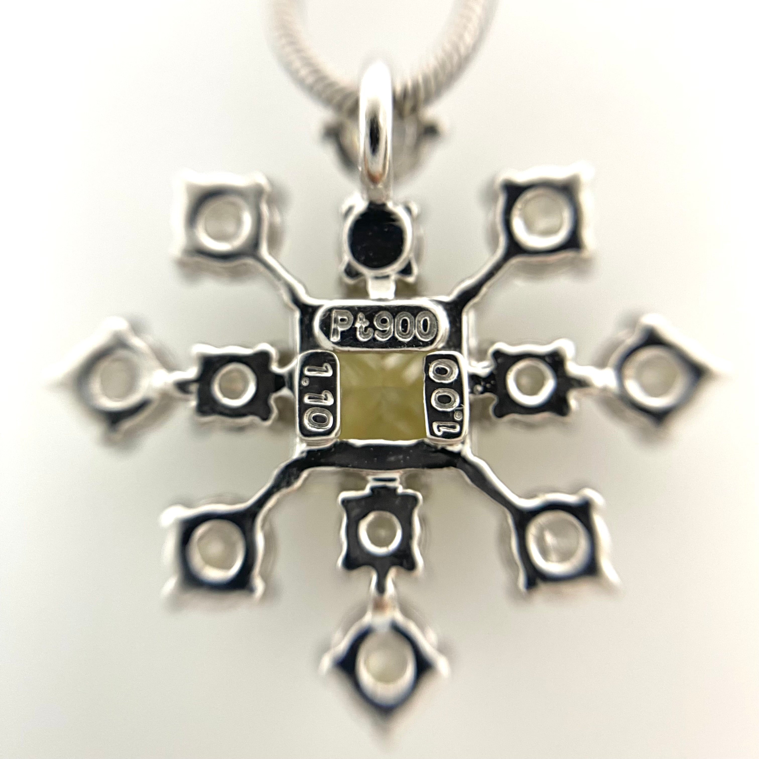 【送料無料】_ ノンブランド _Pt900/Pt850ネックレス _ダイヤモンド1.103ct /1.00ct_中古品
