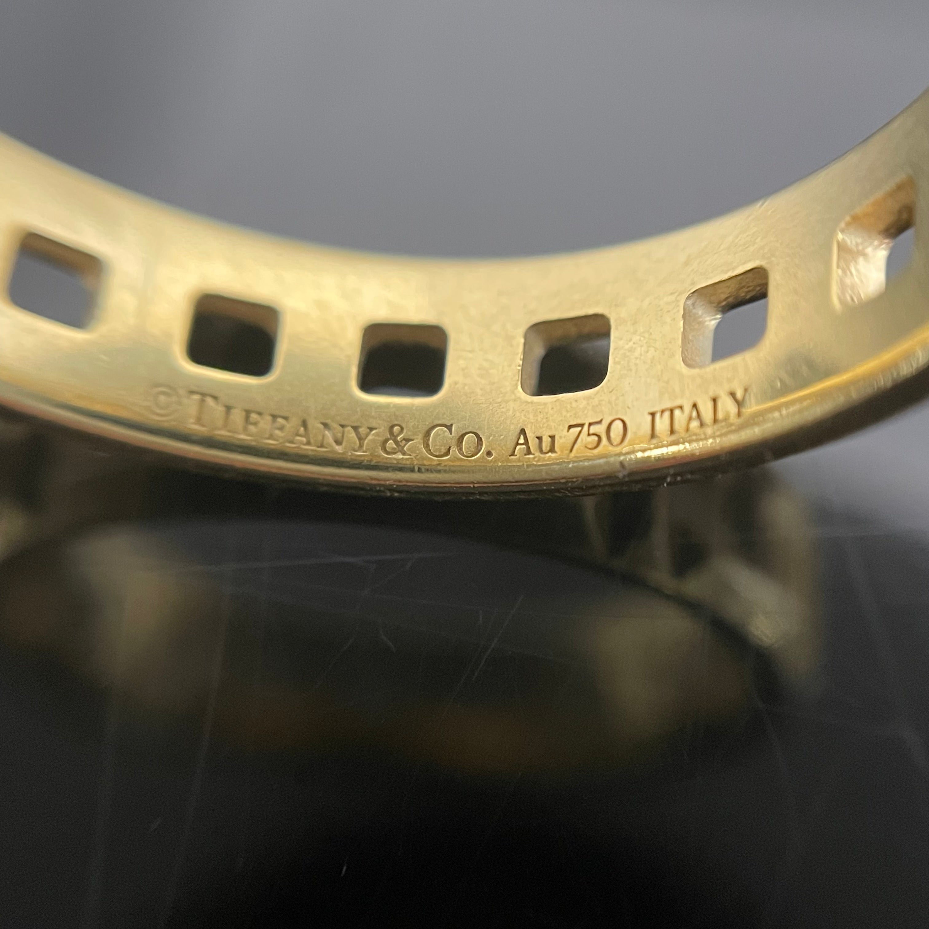 【送料無料】_TIFFANY &Co_(ティファニー)_Tトゥルーワイドリング _750(K18)#22号_ 中古品