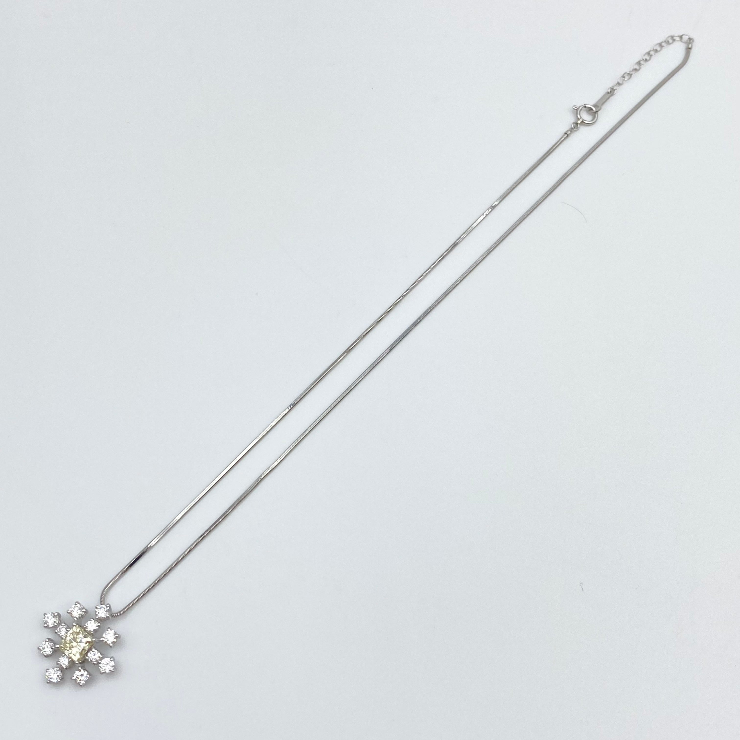 【送料無料】_ ノンブランド _Pt900/Pt850ネックレス _ダイヤモンド1.103ct /1.00ct_中古品