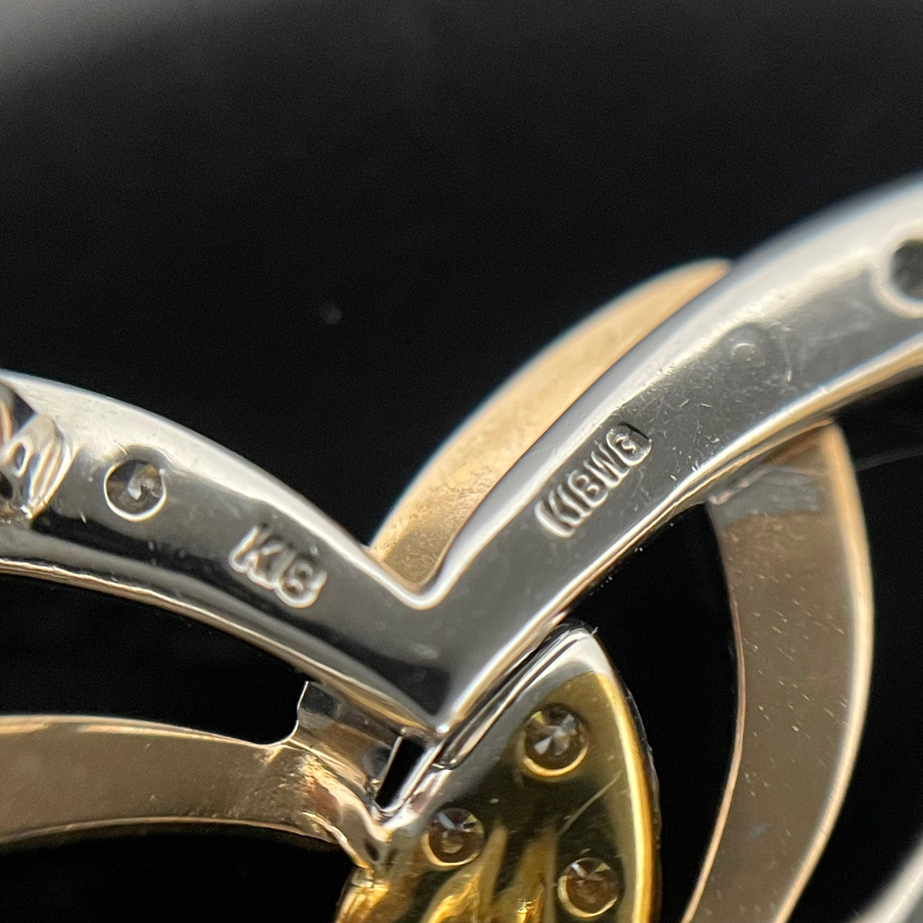 【送料無料】_ ノンブランド _K18/K18WG(3.5g)_ダイヤモンド(0.39ct)_ペンダントトップ _中古品