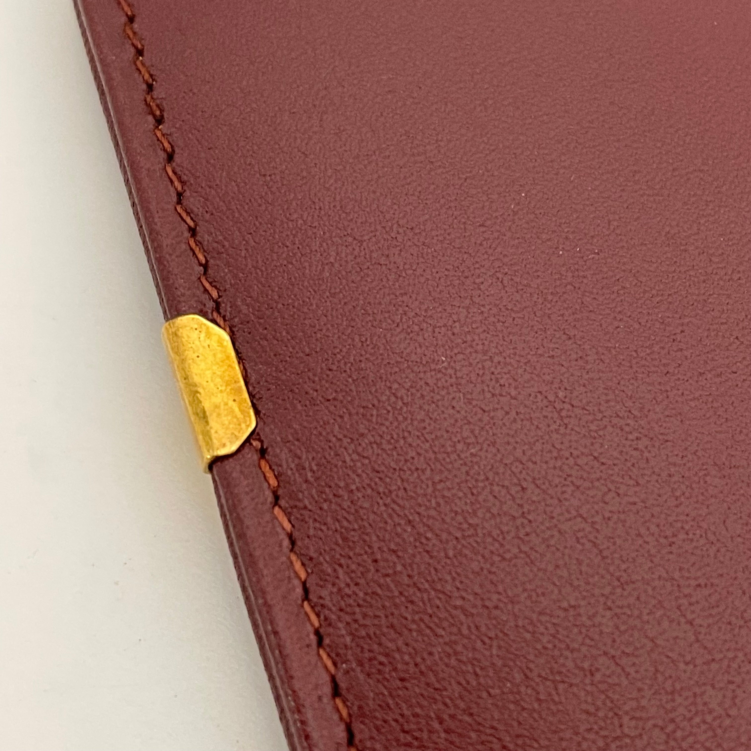 【送料無料】_ Cartier_(カルティエ)_眼鏡ケース マストライン_ボルドーxゴールド_ 中古品