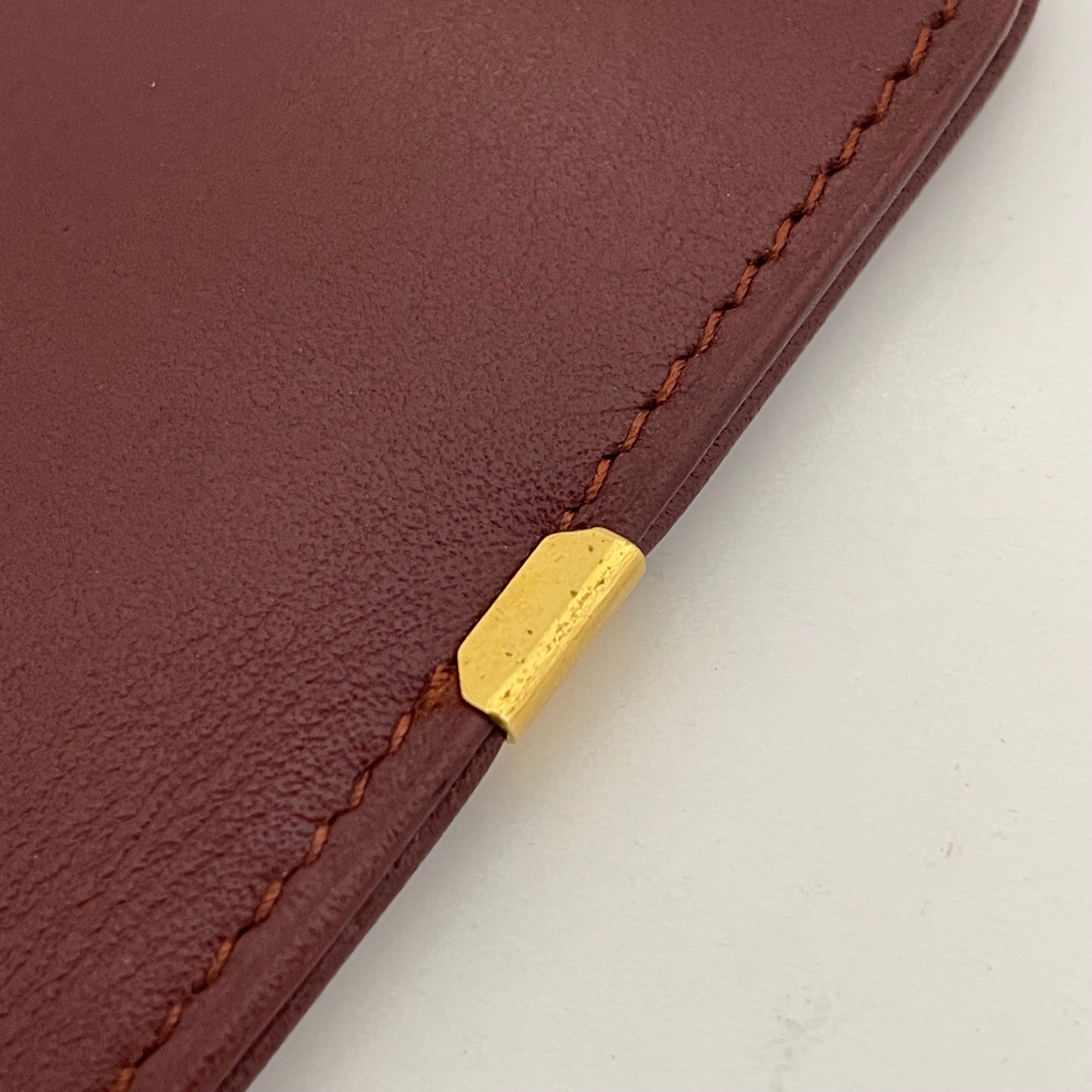 【送料無料】_ Cartier_(カルティエ)_眼鏡ケース マストライン_ボルドーxゴールド_ 中古品