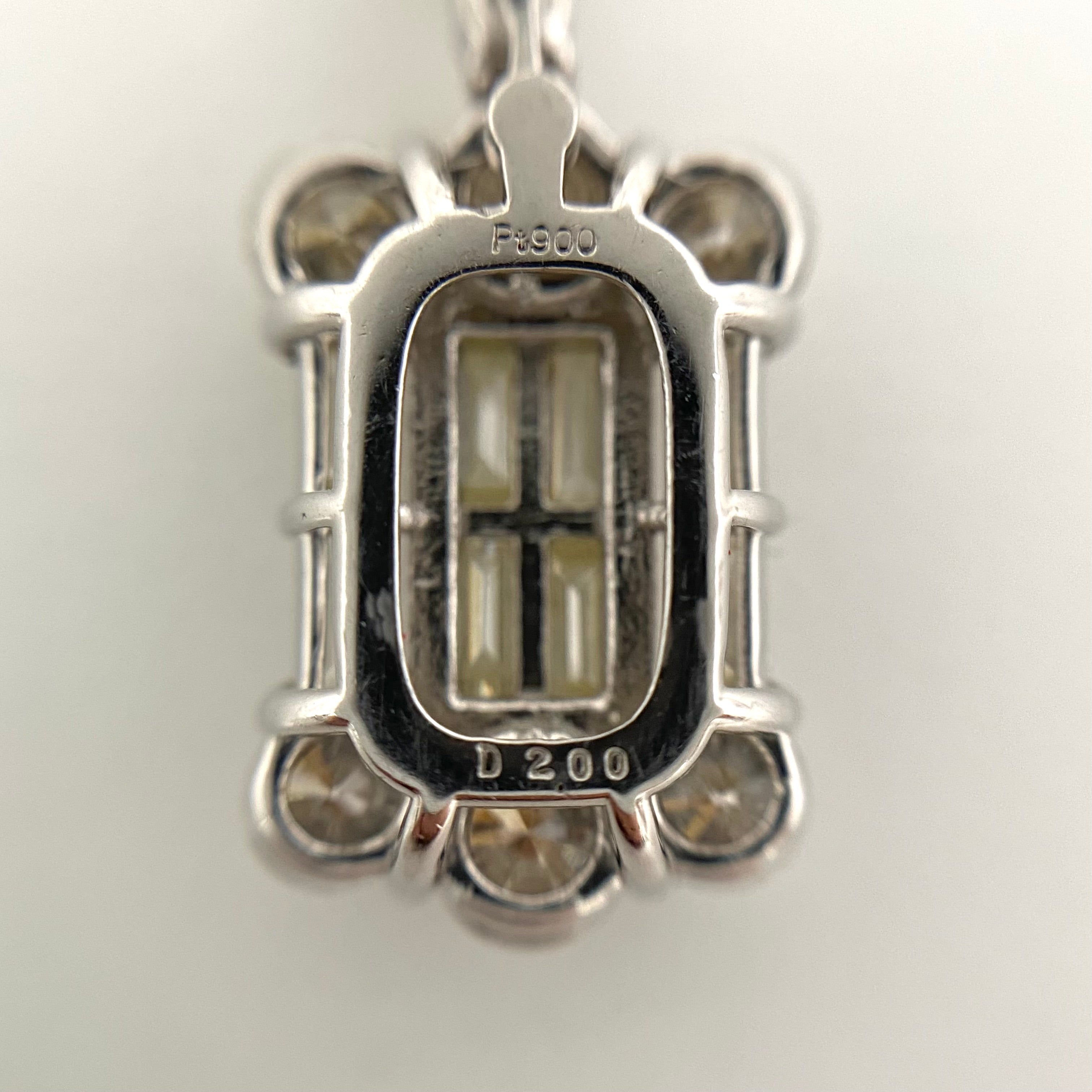 【送料無料】_ ノンブランド_ Pt900/Pt850_ダイヤモンドネックレス_ FD2.00ct/6.2g_ 中古品