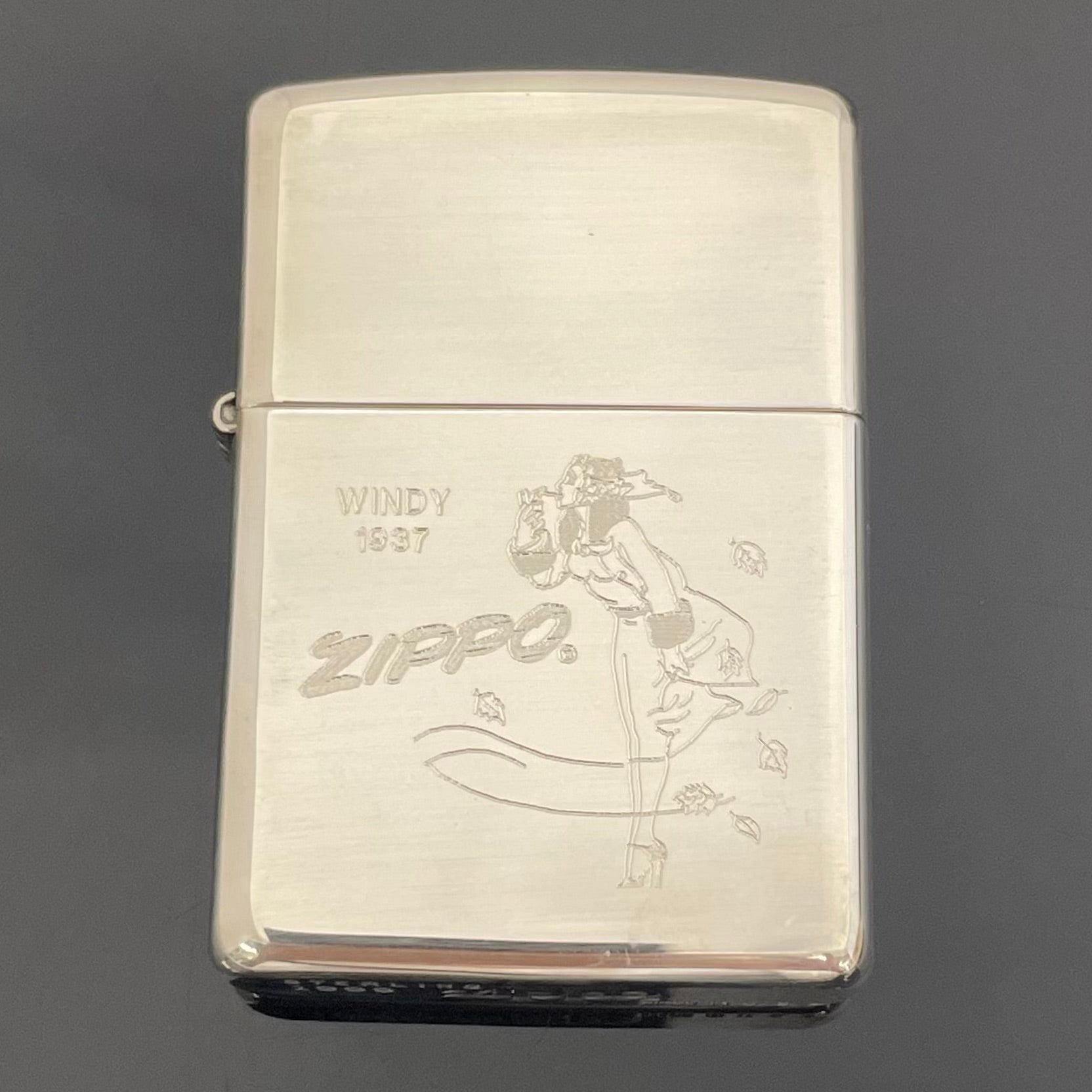 【送料無料】_ Zippo_(ジッポ)_オイルライター _windy 1999年製 _スターリングシルバー_ 未使用品