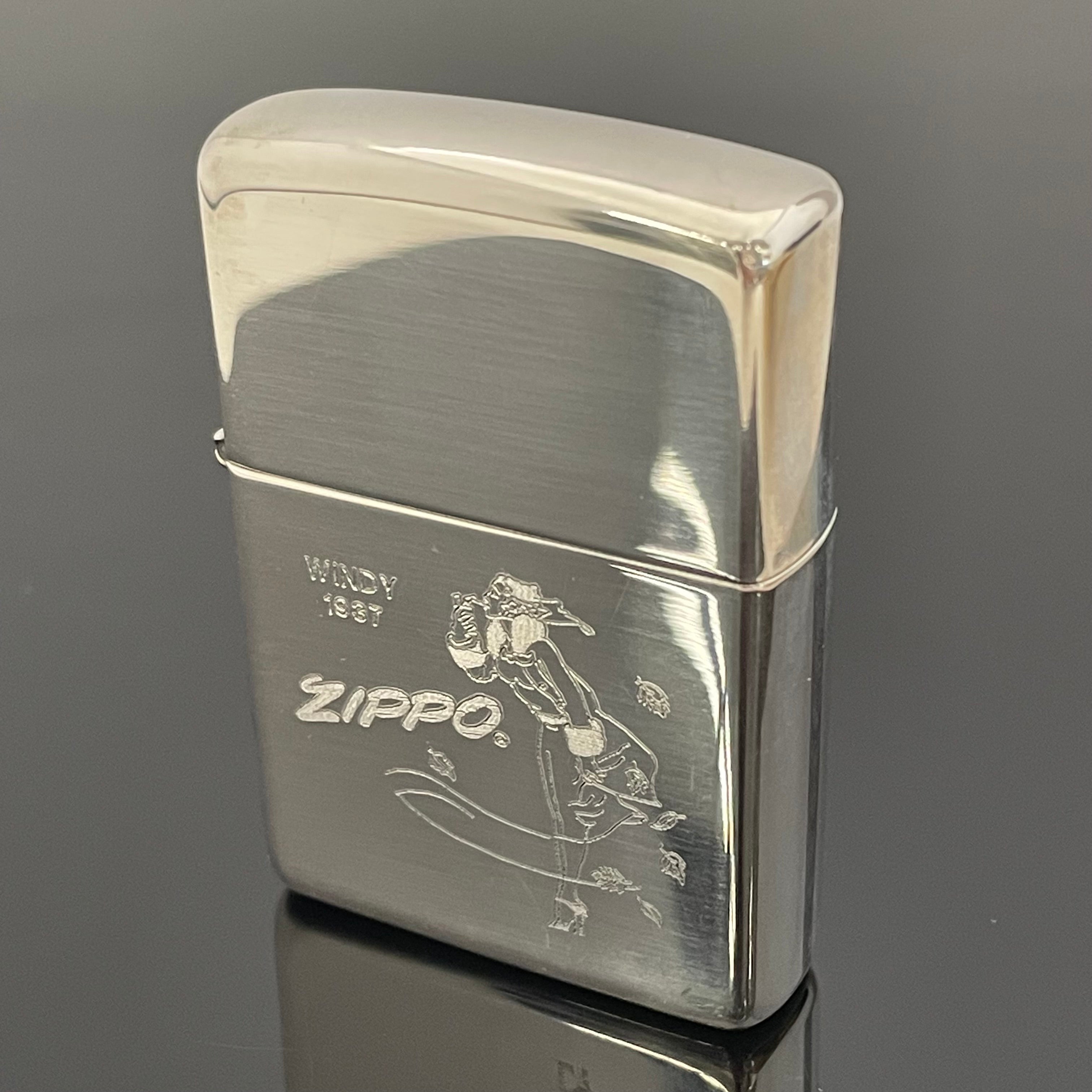【送料無料】_ Zippo_(ジッポ)_オイルライター _windy 1999年製 _スターリングシルバー_ 未使用品