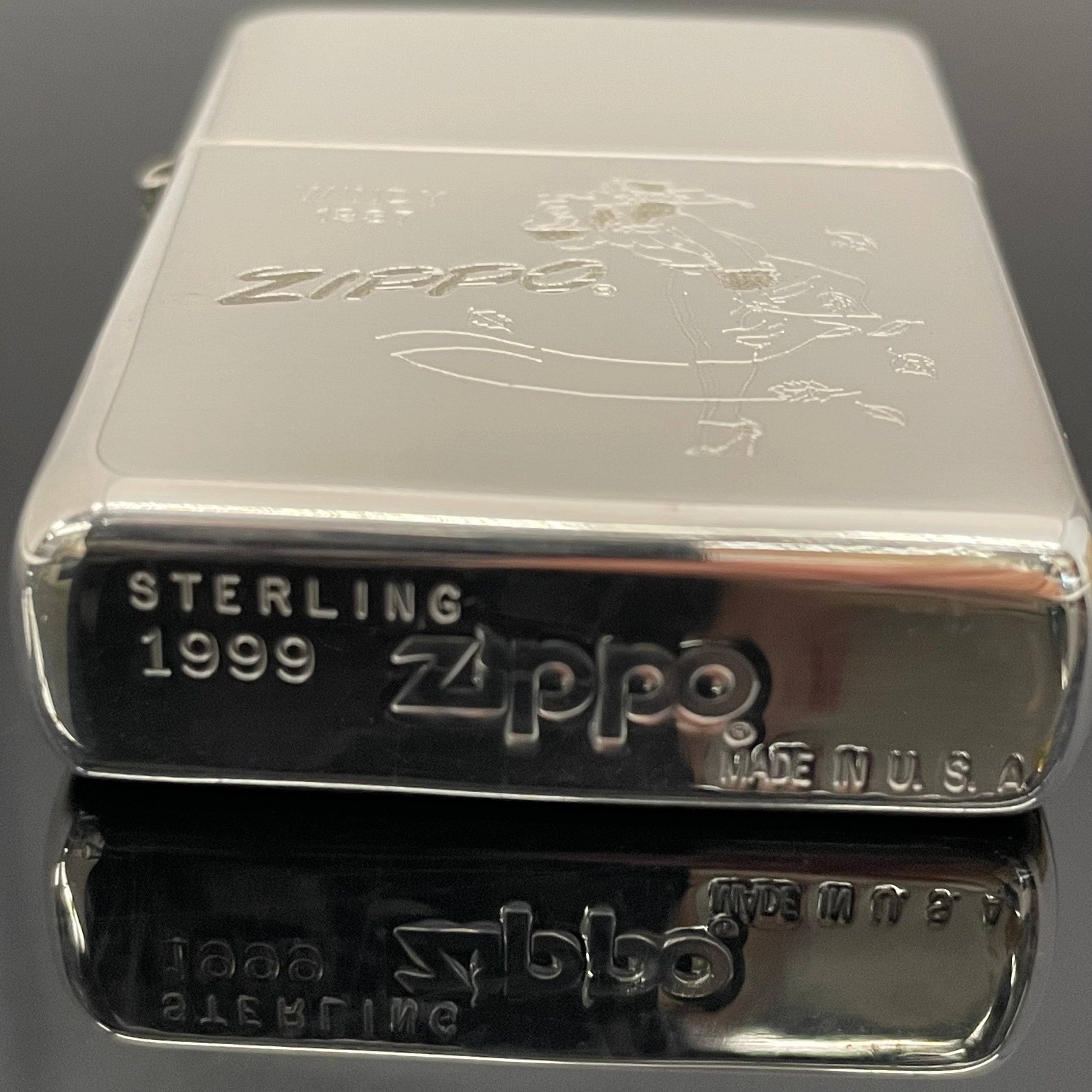 【送料無料】_ Zippo_(ジッポ)_オイルライター _windy 1999年製 _スターリングシルバー_ 未使用品