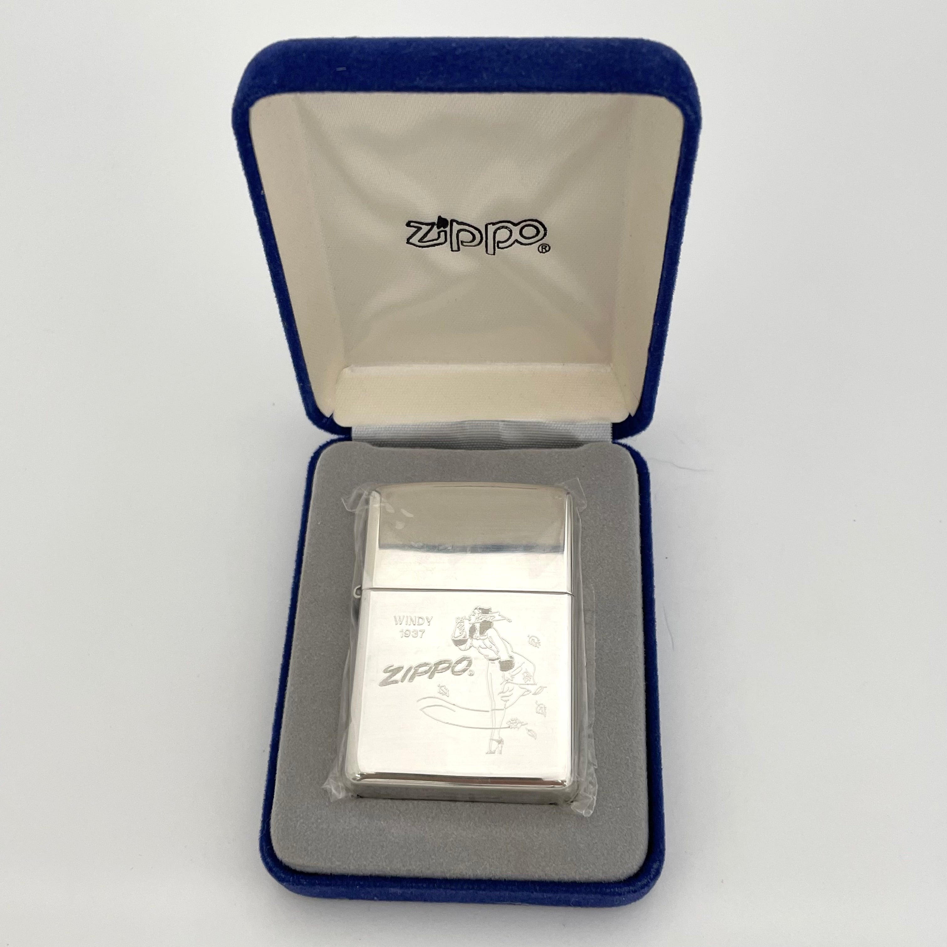 【送料無料】_ Zippo_(ジッポ)_オイルライター _windy 1999年製 _スターリングシルバー_ 未使用品