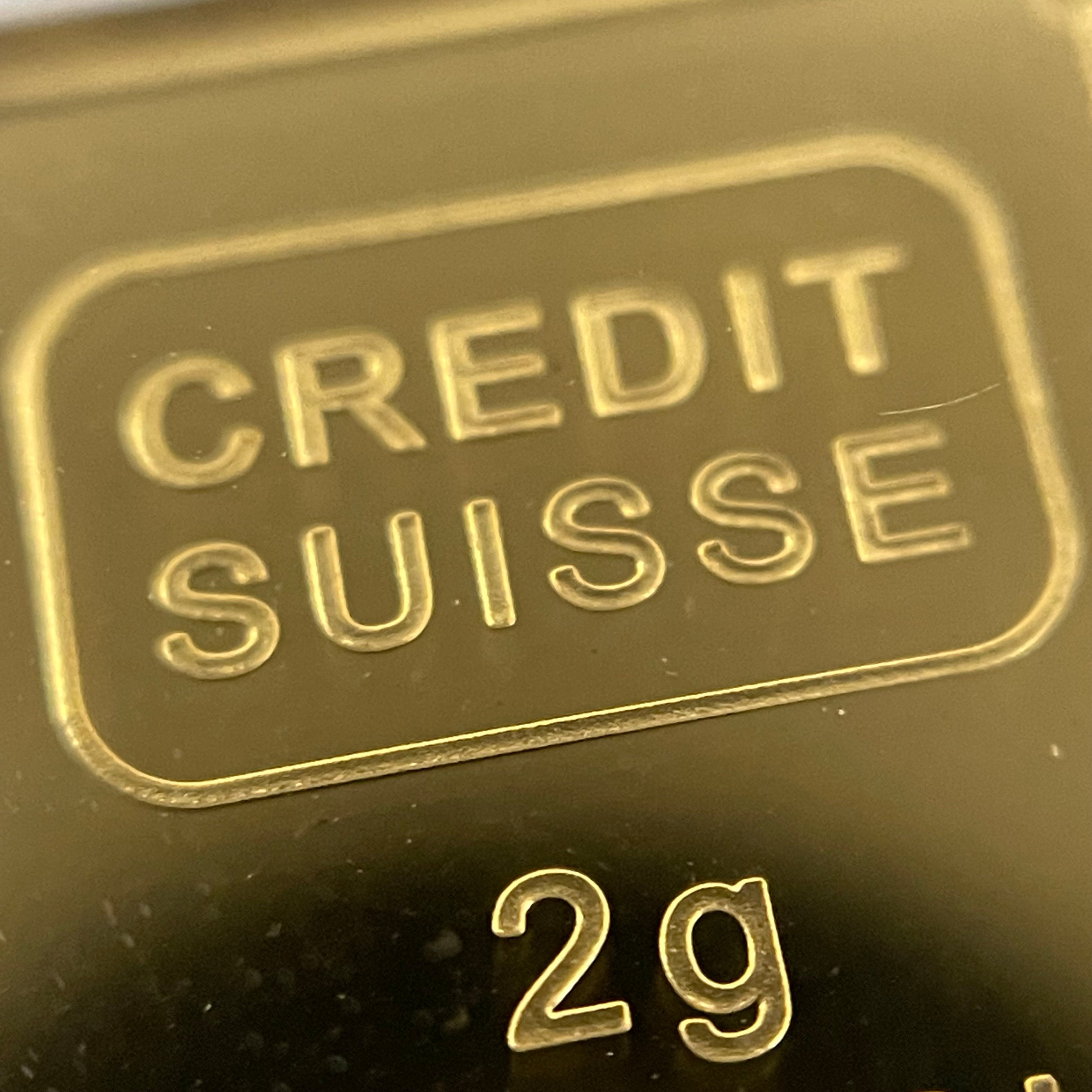 【送料無料】_ ノンブランド _CREDIT SUISSE_LIBERTY 純金インゴット2g/枠K18付_ペンダントトップ _中古品