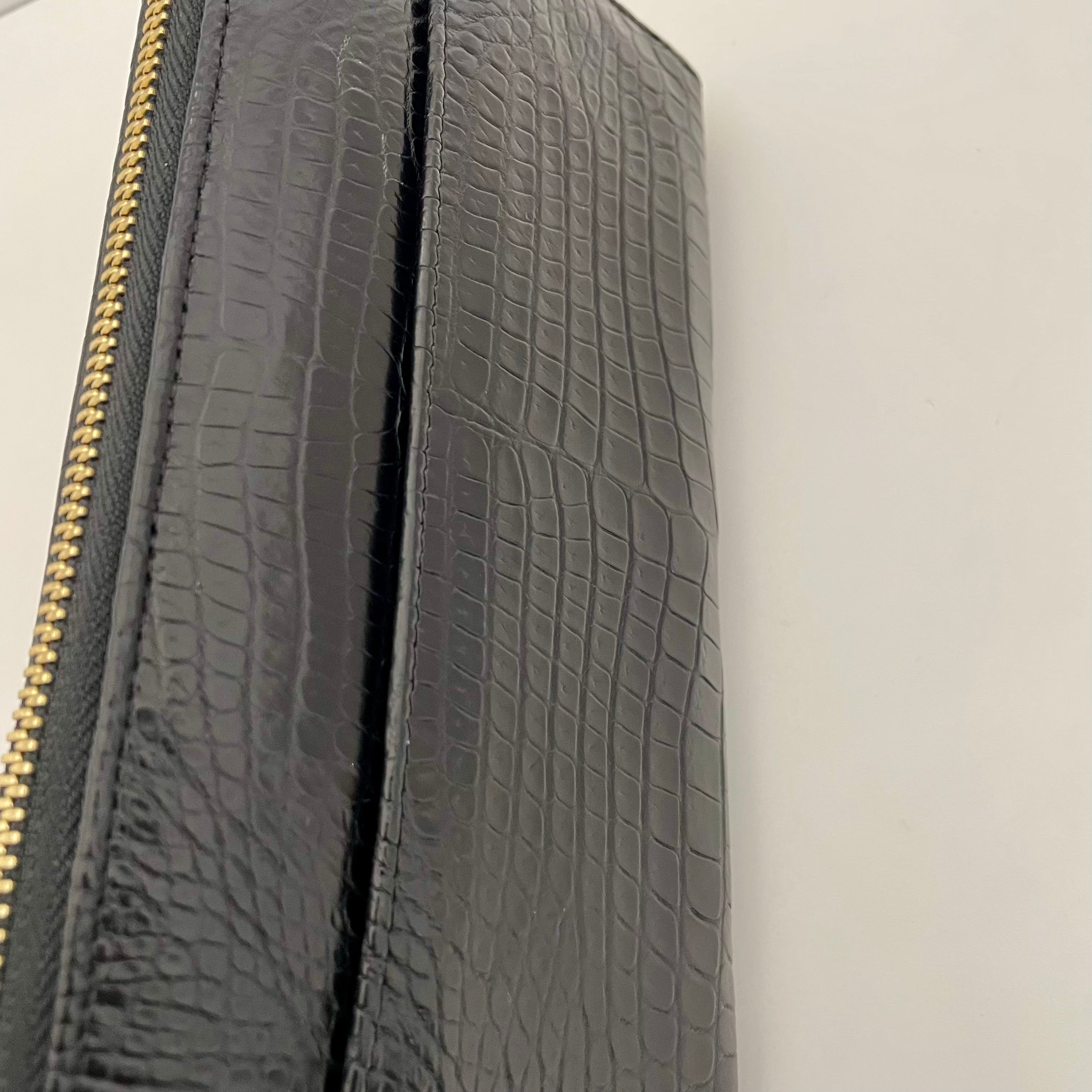 【送料無料】_ レザージュエルズ _クロコダイル _ラウンド長財布 _中古品