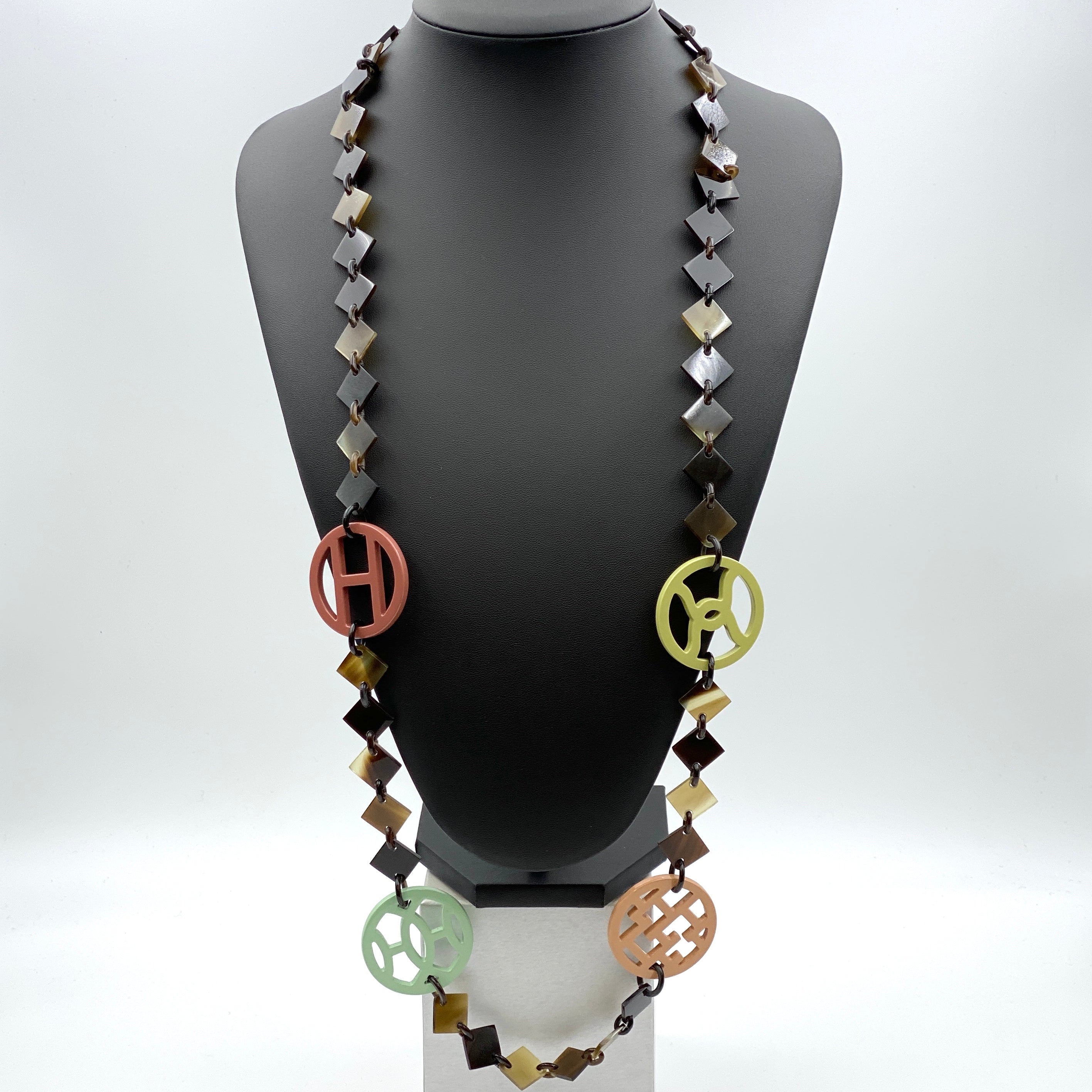 HERMES_(エルメス)_DIVAバッファローホーン _ロングネックレス_中古品