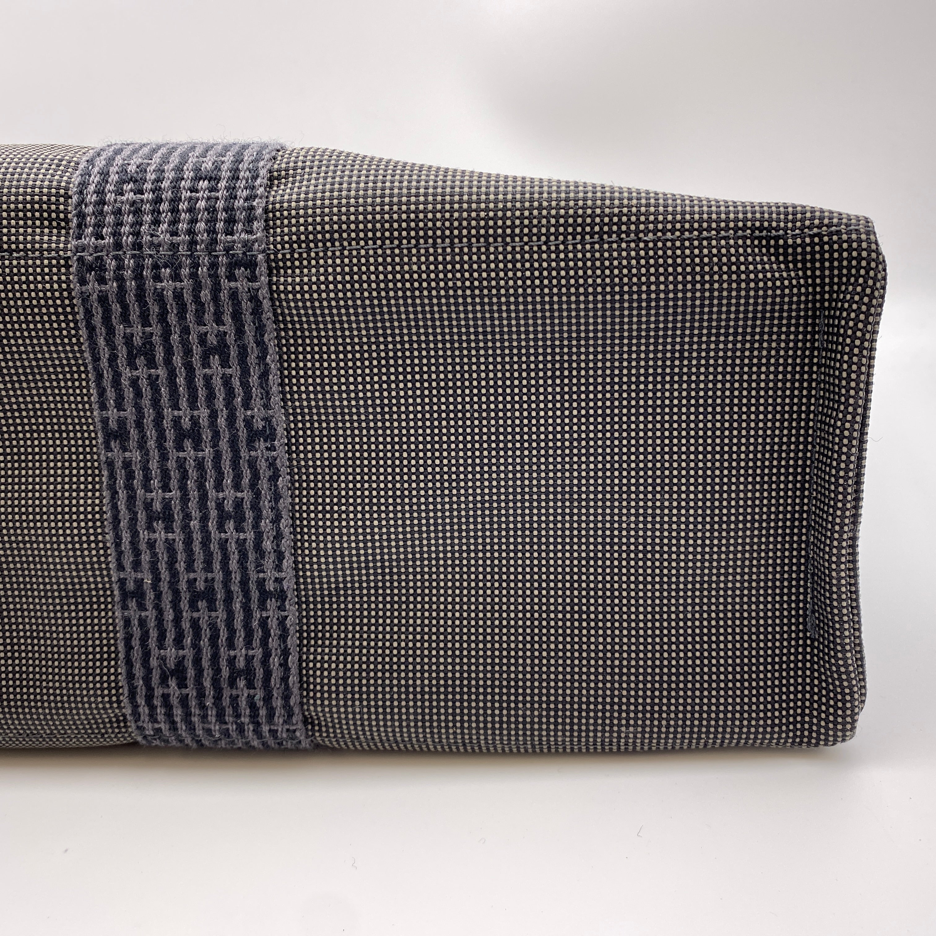 【送料無料】_ HERMES_(エルメス)_エールライン トート MM _キャンバス グレー_ 中古品