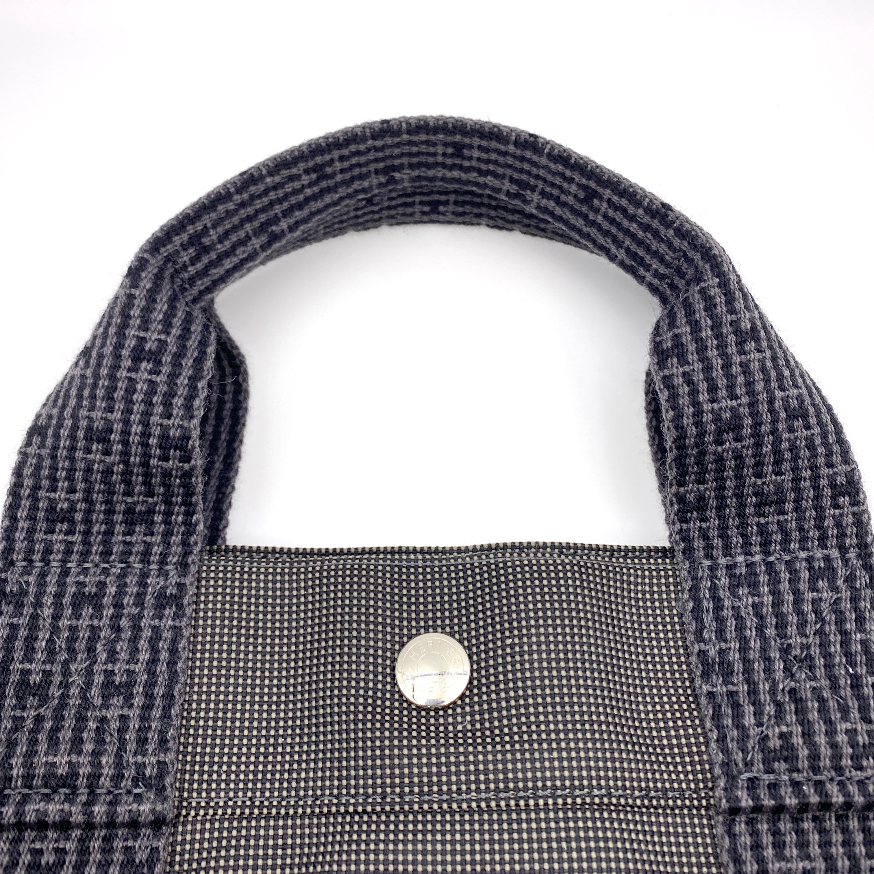 【送料無料】_ HERMES_(エルメス)_エールライン トート MM _キャンバス グレー_ 中古品