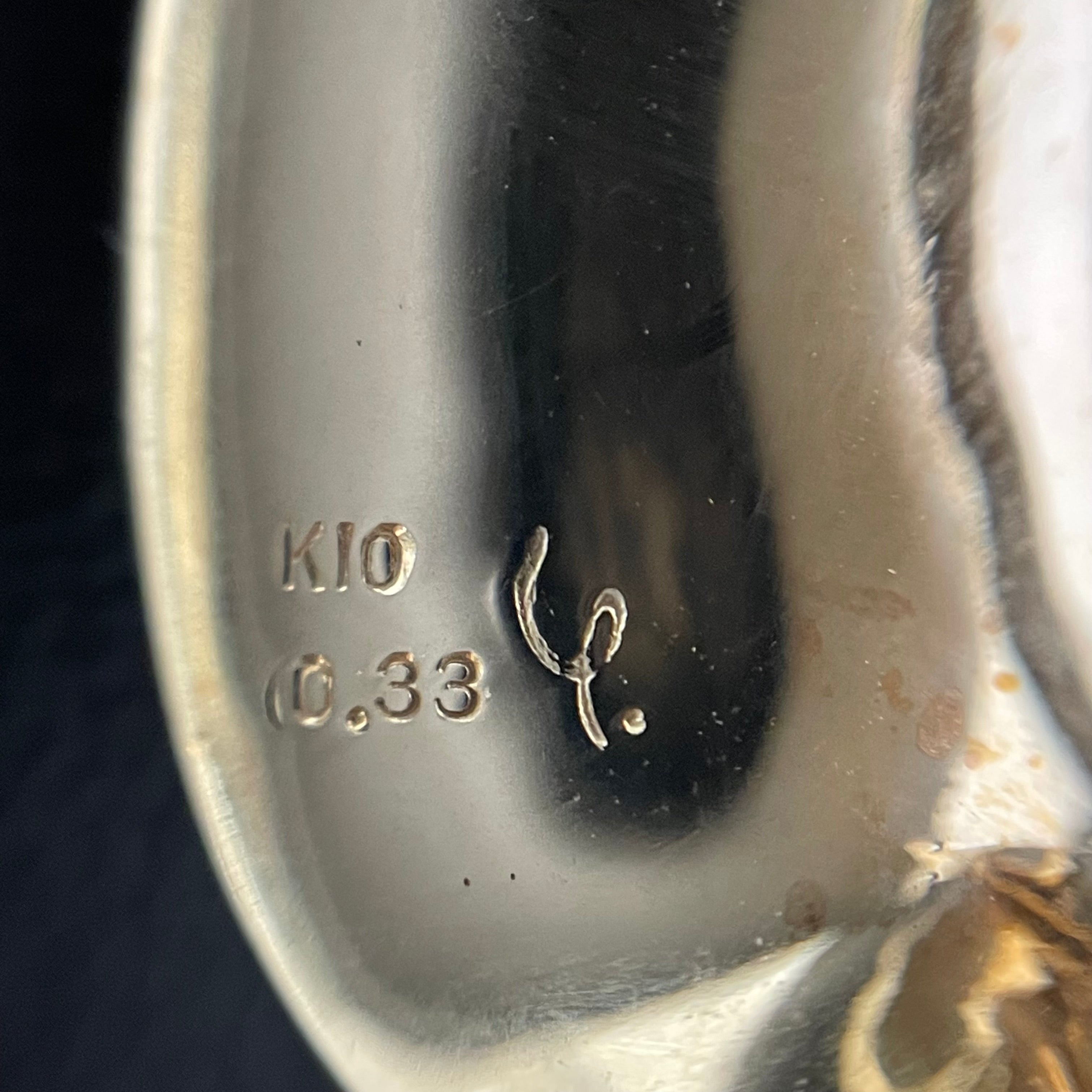 石川 義雄 _ペンダントトップ _K10/FD0.33ct/8.3g_中古品