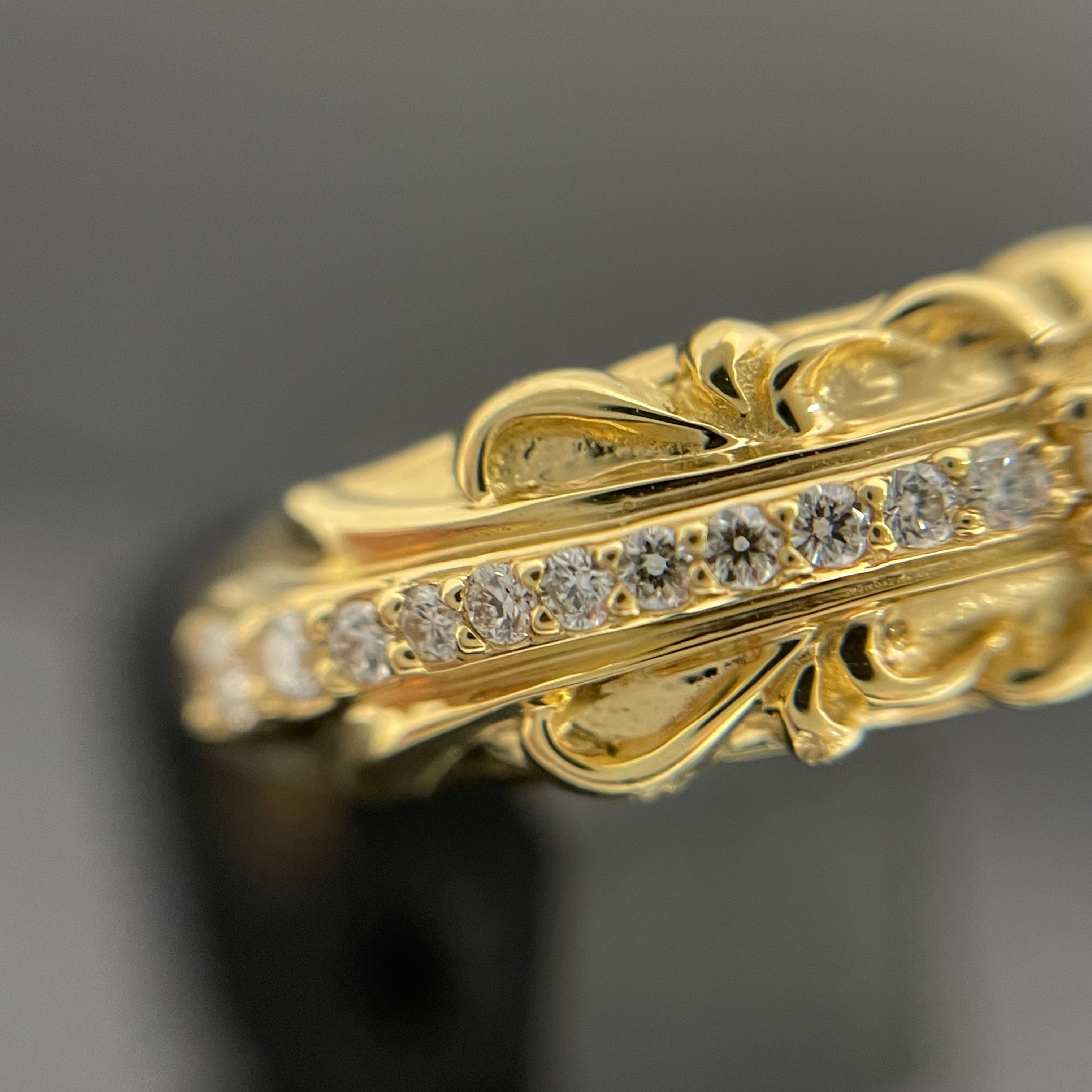 ゆきざき _REGALIA _イエローゴールド _ダイヤモンド リング_K18YG/D0.12ct FD0.18ct/＃20号_ 中古品