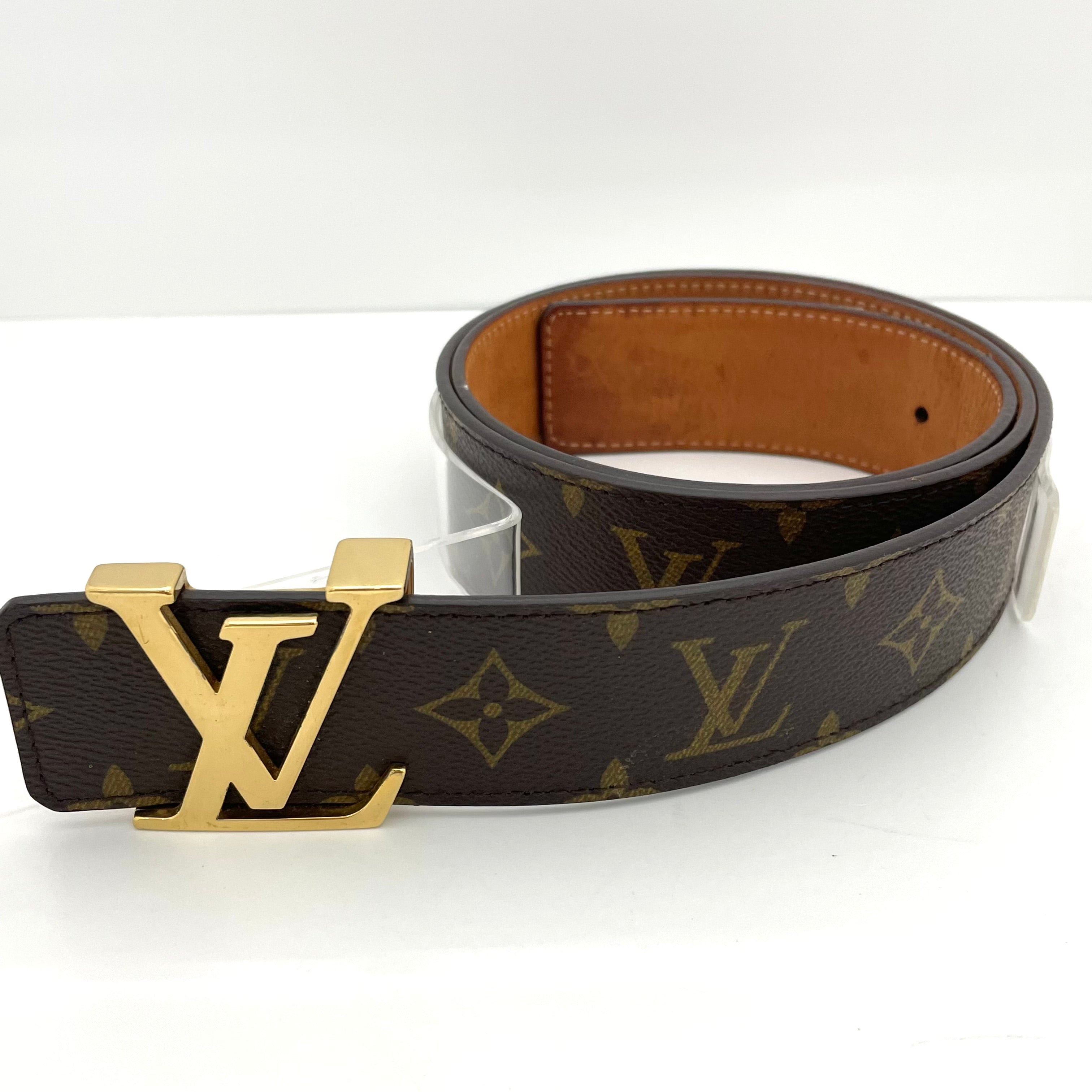 LOUIS VUITTON_モノグラム サンチュール_LVイニシャルベルト_M9608／95／38in_中古品